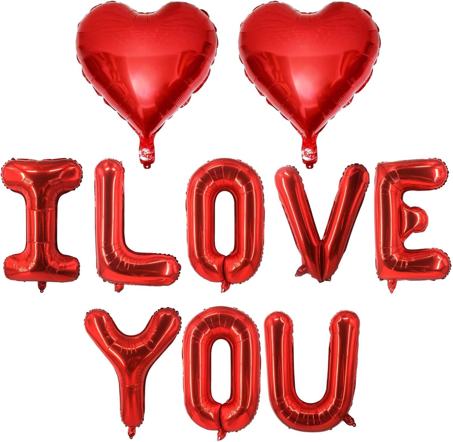    			Krido Red Heart Shaped Balloons Red I LOVE YOU Valentine Balloons for Valentines Day Decorations