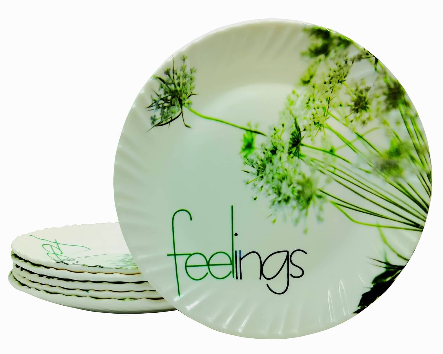     			Laserbot Printed Melamine Saucer 95 ml ( Pack of 6 )