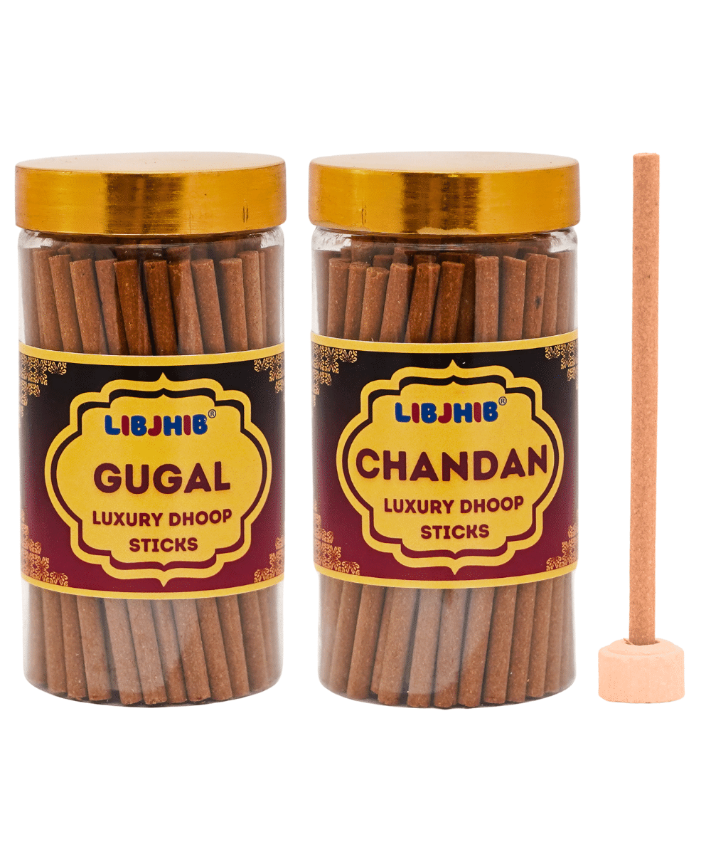 Libjhib Incense Dhoop Sticks Guggal,Chandan 120 gm ( Pack of 2 ) Libjhib Incense Dhoop Sticks Guggal,Chandan 120 gm ( Pack of 2 )