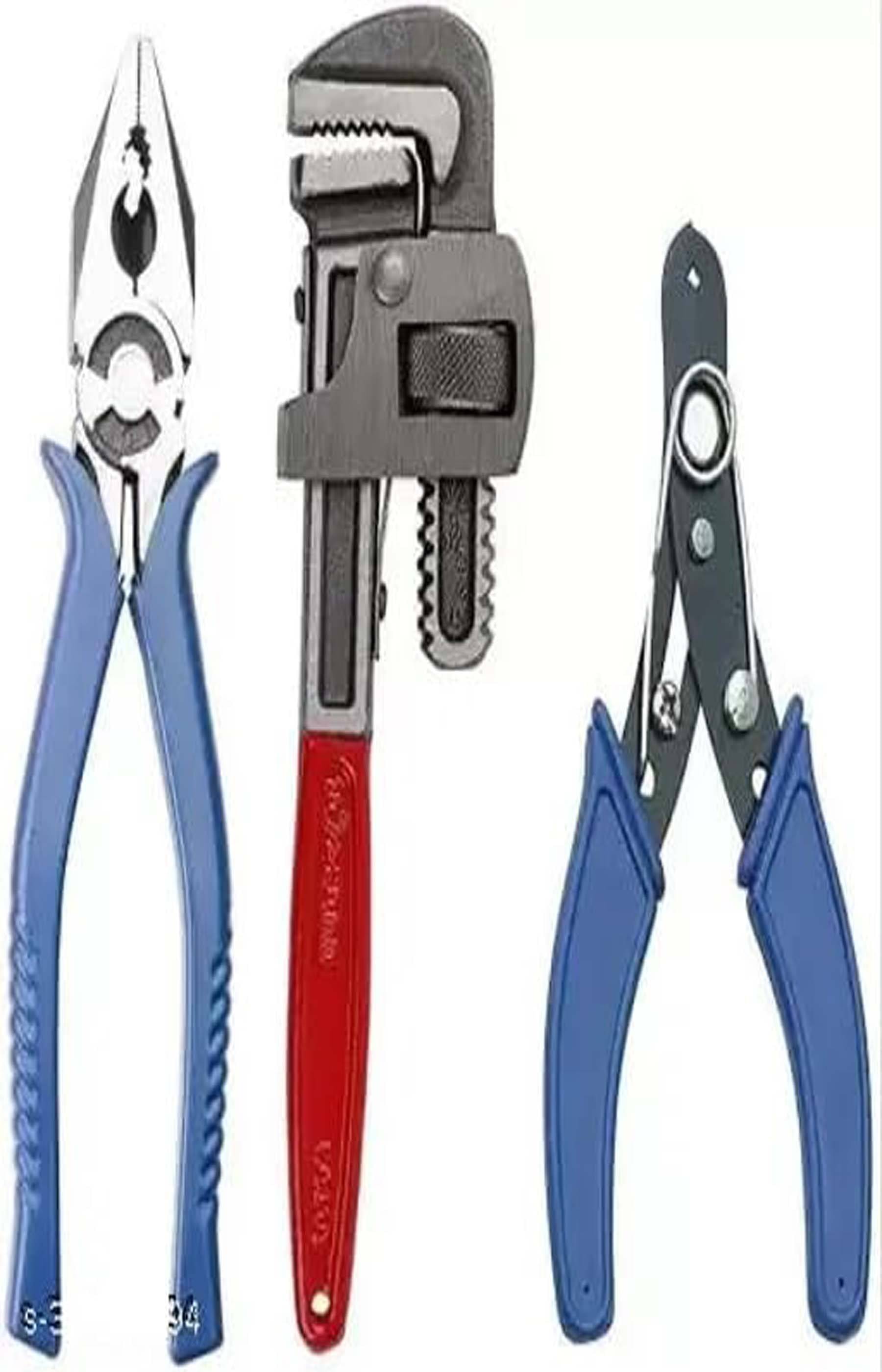     			MS AGROTECH  Hand Tools, Hand Tools Kit, Hand Tools Kit For Home Use, Hand Tools Set, Tools Combo With 12" Pipe Wrench, Combination Plier And Wire Cutter, Vehicle Tool Kit Set