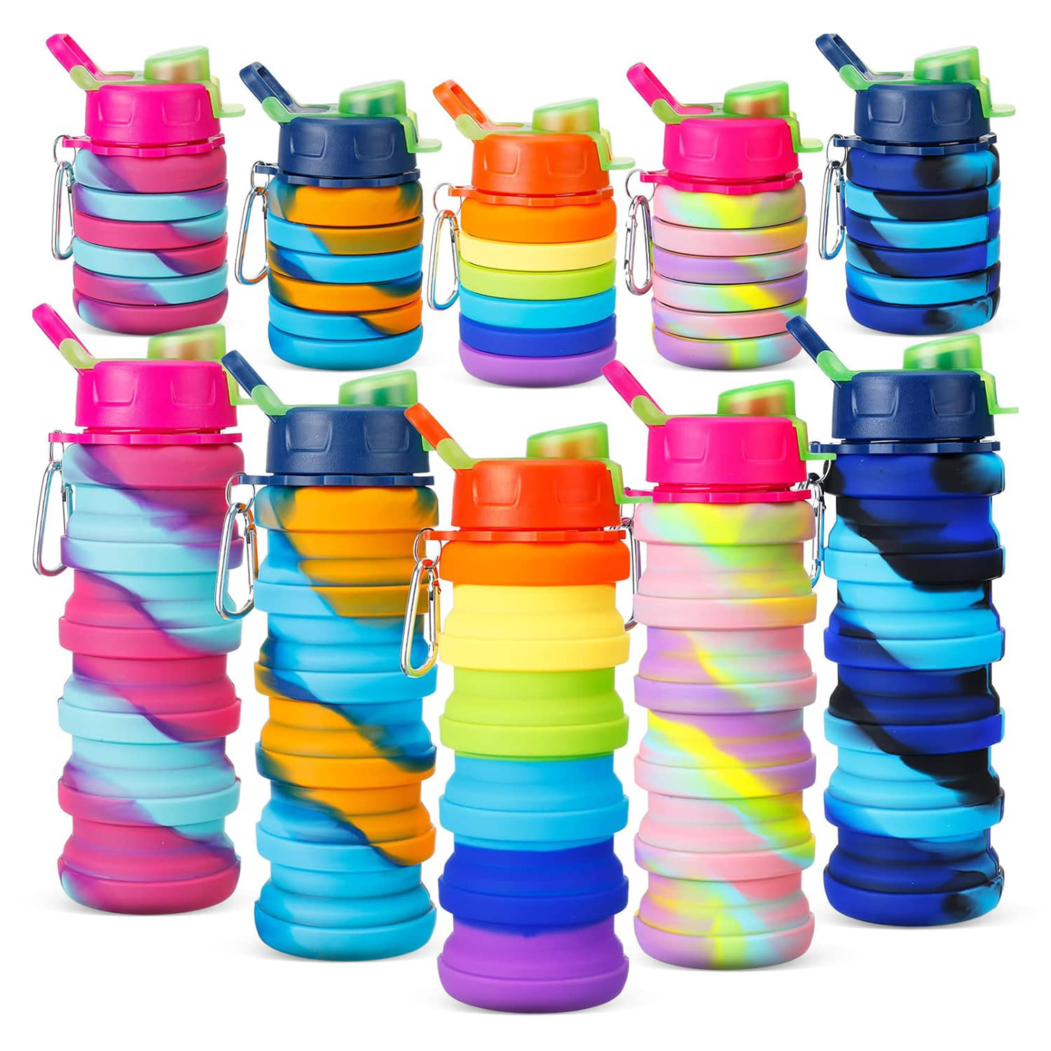 NHR Silicone Multicolor 500 mL Bottle ( Pack of 1 ) - Sports and Fitness Equipment | Buy online on ZillyBuy