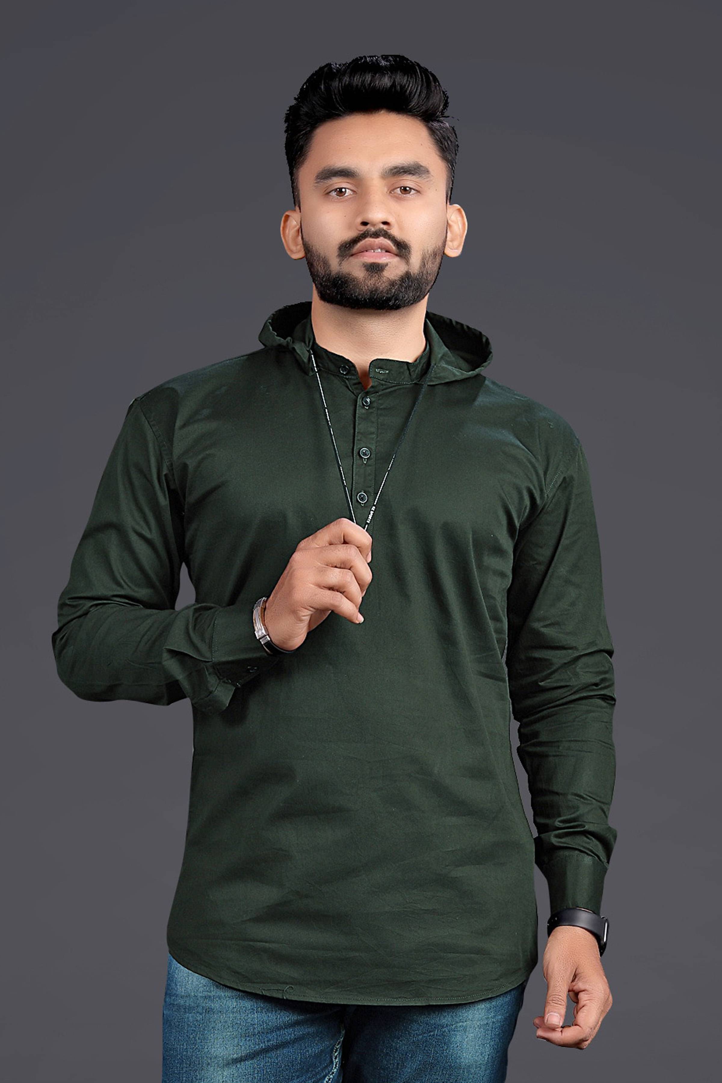     			Nofilter 100% Cotton Regular Fit Dyed Full Sleeves Men's Casual Shirt - Green ( Pack of 1 )