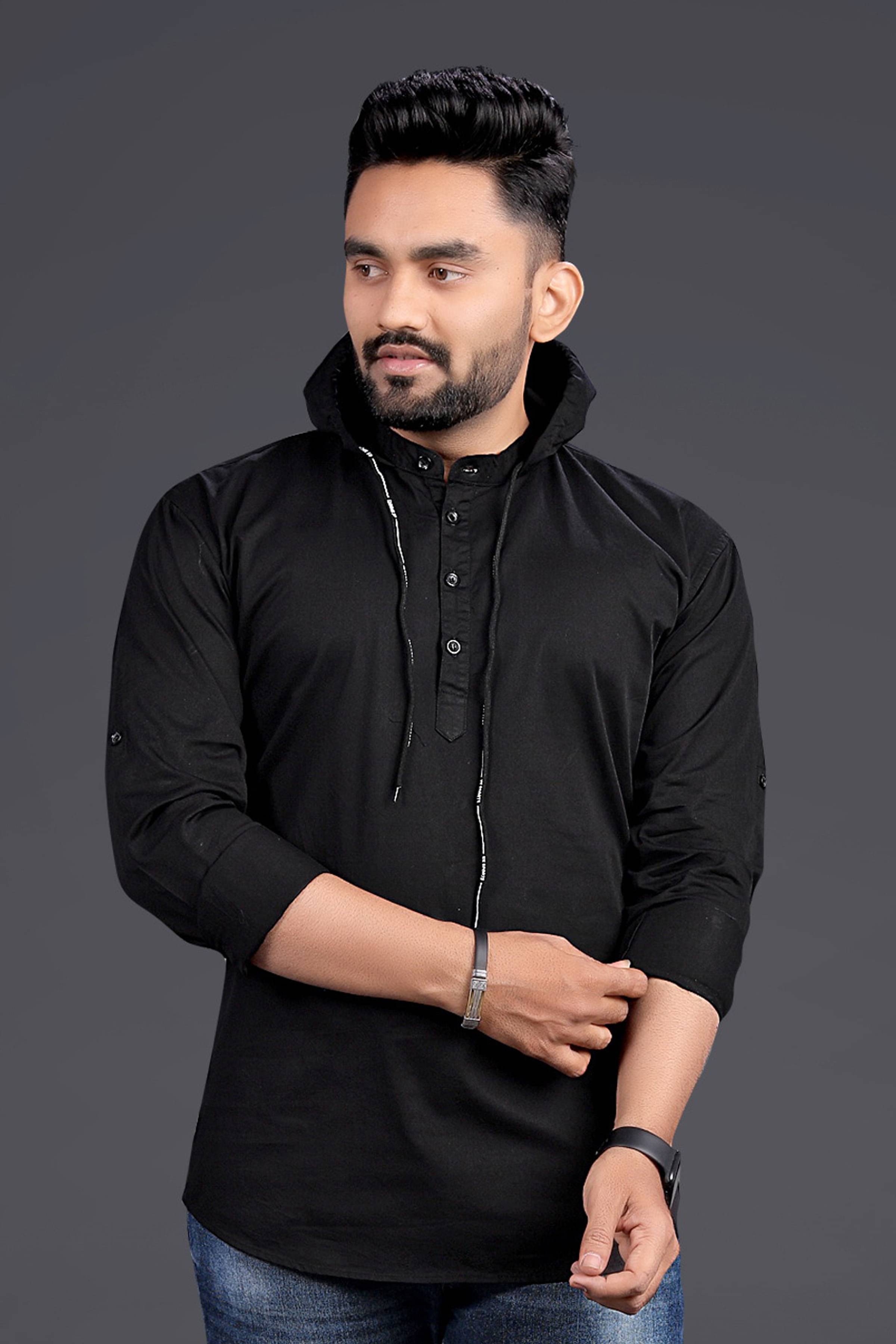     			Nofilter 100% Cotton Regular Fit Dyed Full Sleeves Men's Casual Shirt - Black ( Pack of 1 )