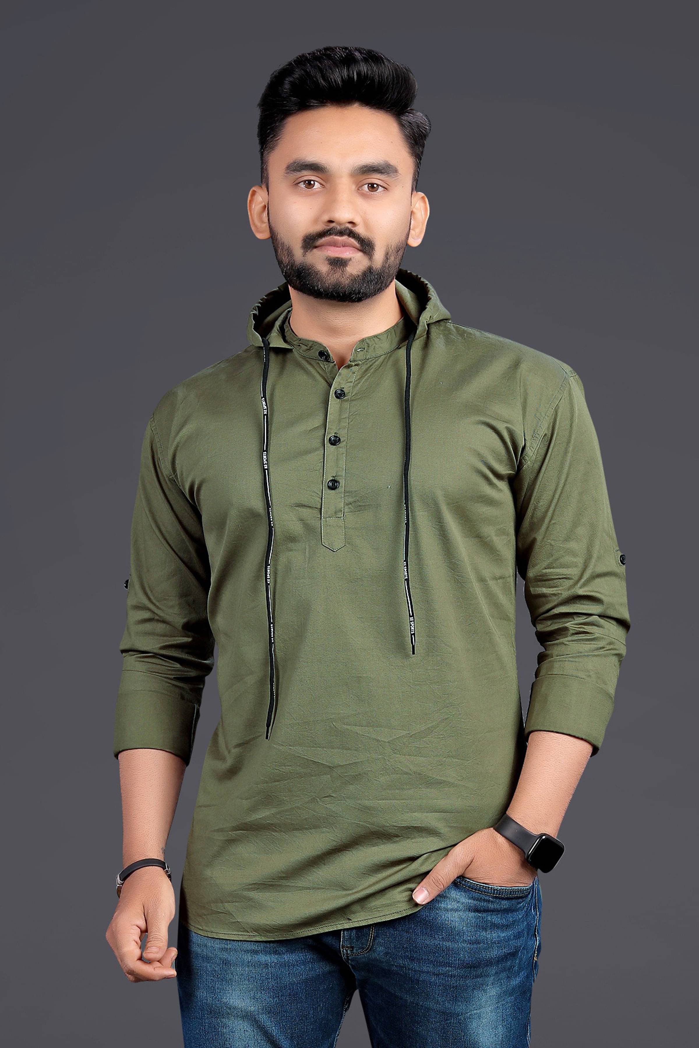     			Nofilter 100% Cotton Regular Fit Dyed Full Sleeves Men's Casual Shirt - Green ( Pack of 1 )