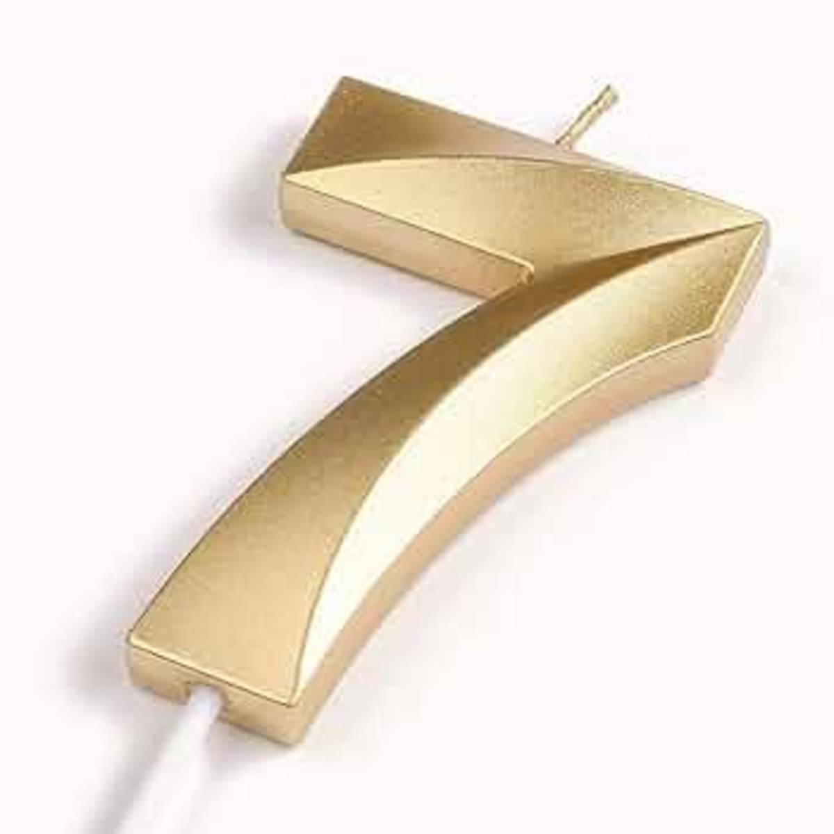     			Partybooms Number Cake Decoration Candle with Crown for Birthday, Wedding, Engagement, Theme Party, Bachelorette Celebration 1 Pc Gold (7)