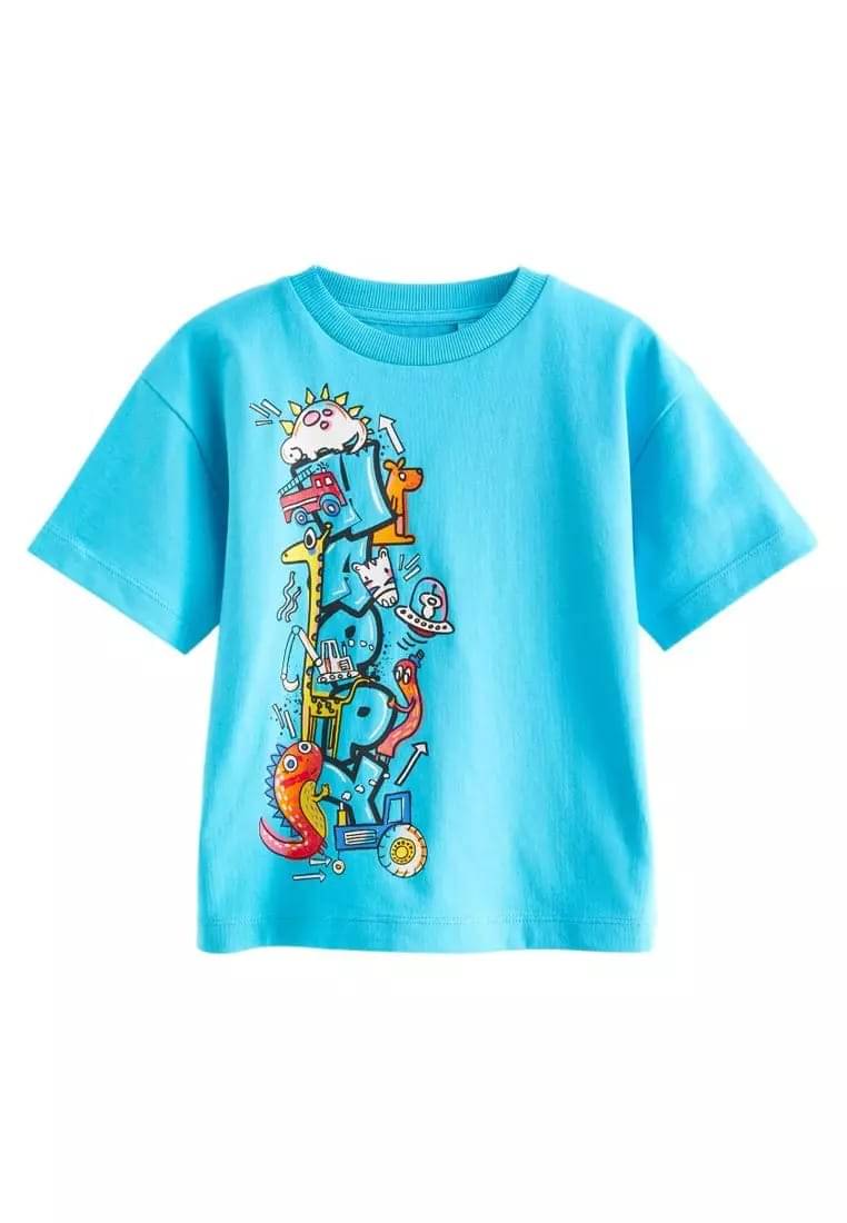     			Pink Angel Pack of 2 Boys Cotton T-Shirt ( Turquoise )