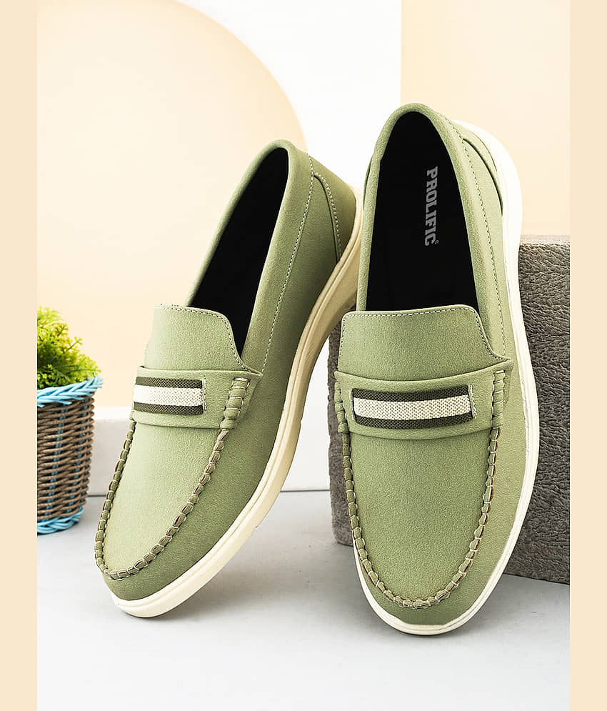 Prolific Green Men's Slip on - Formal Shoes | Buy online on ZillyBuy