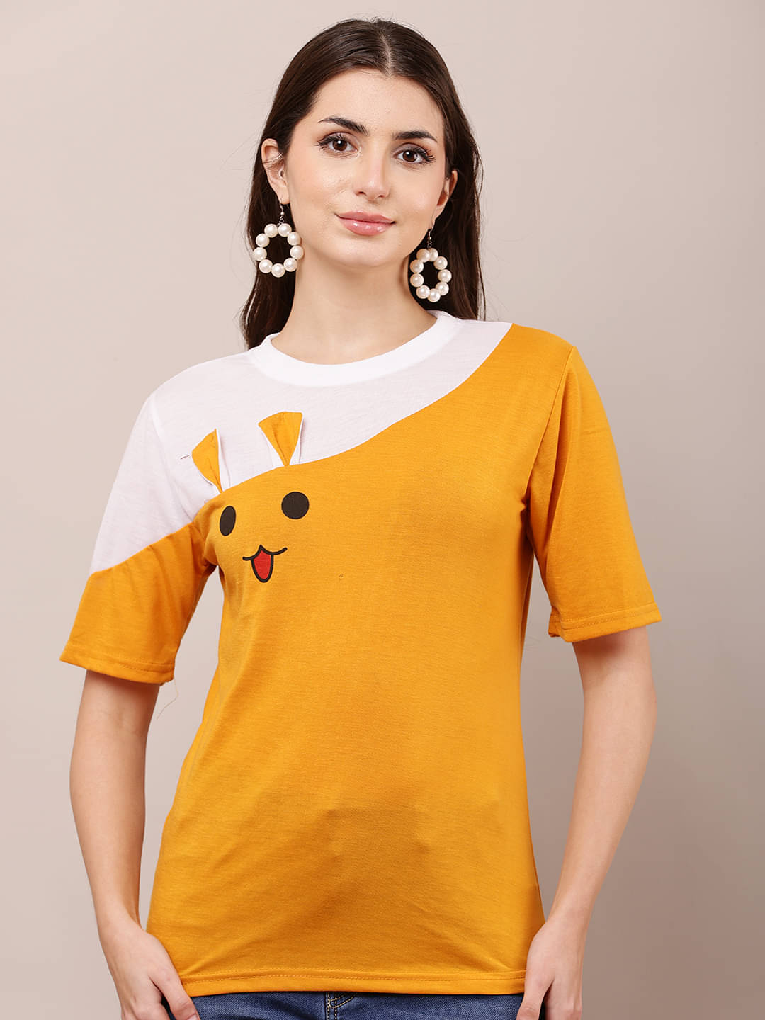     			RC NEOEN Women's Viscose Regular Top ( Mustard )