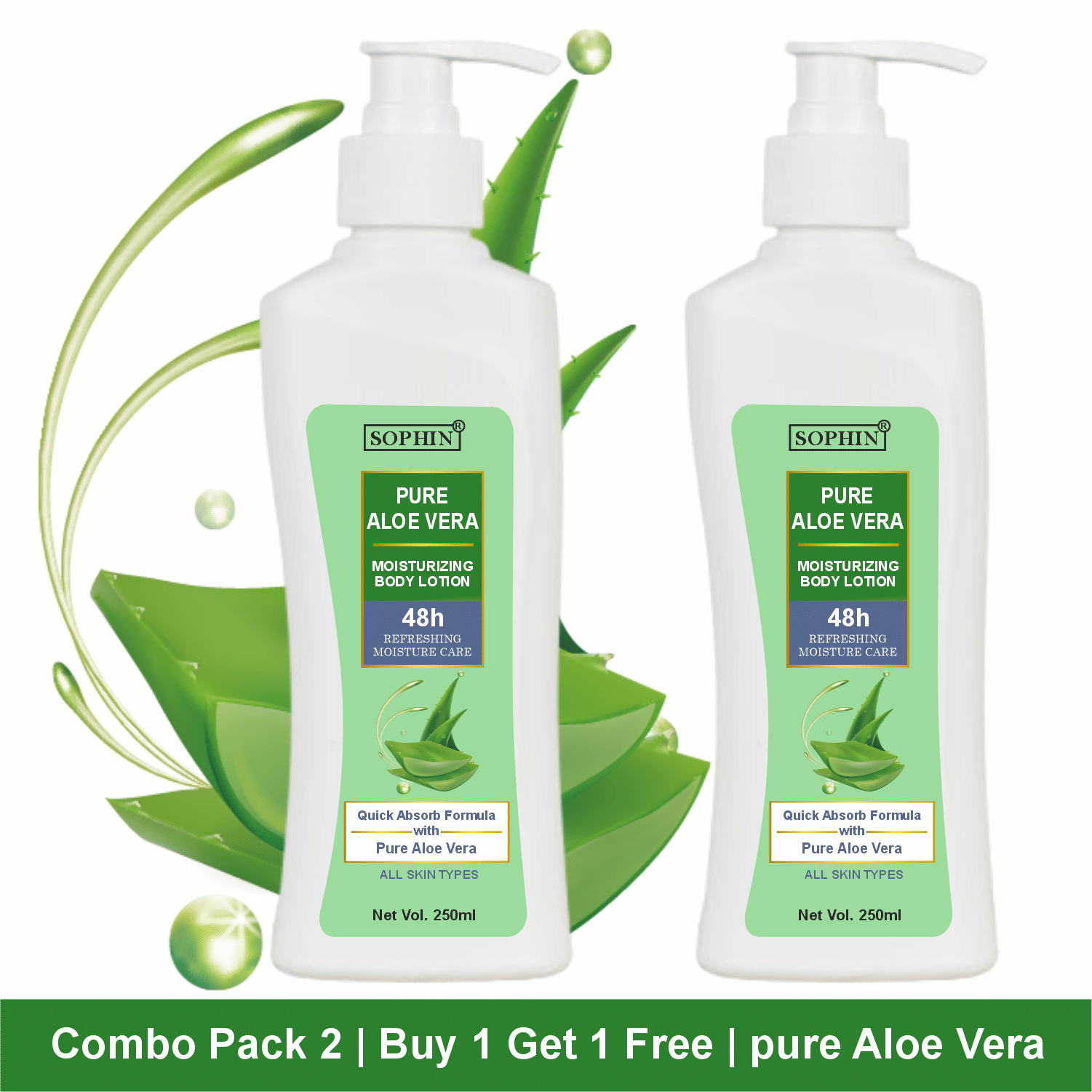 SOPHIN Daily Care Lotion For All Skin Type 250 ml ( Pack of 2 )