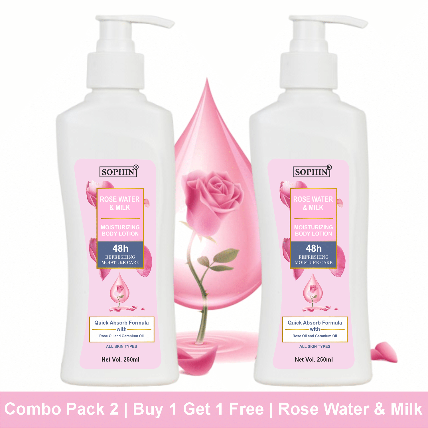    			SOPHIN Glowing Skin Lotion For All Skin Type 250 ml ( Pack of 2 )
