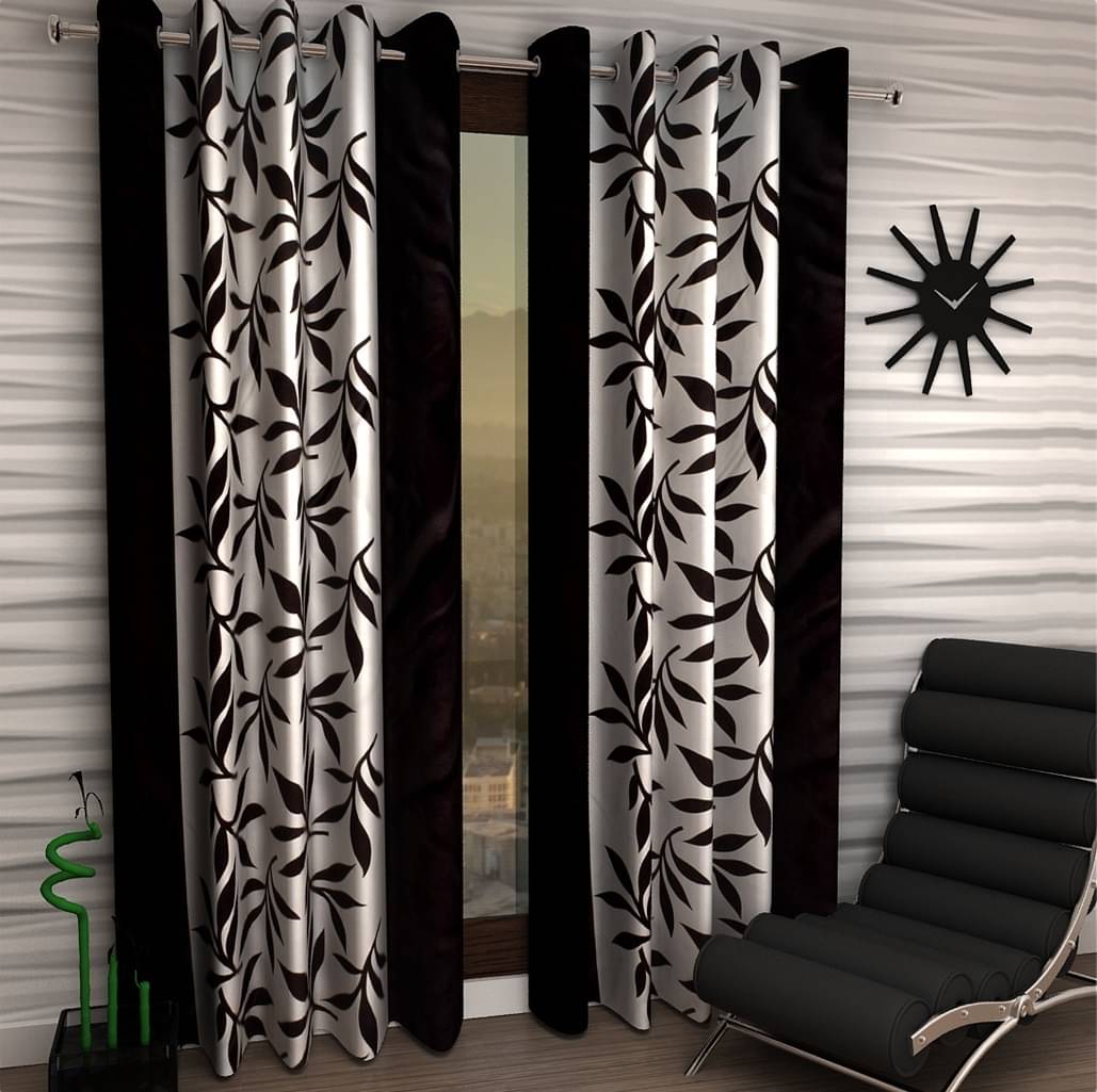 Sai Arpan Abstract Semi-Transparent Eyelet Curtain 9 ft ( Pack of 1 ) - Multi Color Sai Arpan Abstract Semi-Transparent Eyelet Curtain 9 ft ( Pack of 1 ) - Multi Color