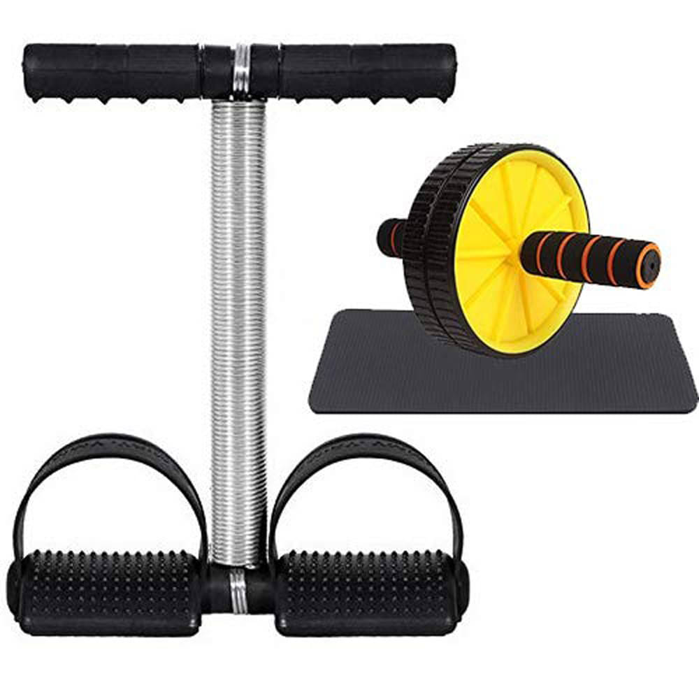 Tummy Trimmer Single Spring Black (With Ab Wheel Dual) Fat Burner, Weight Loss Home Gym Exerciser Fitness Equipment Tummy Trimmer Single Spring Black (With Ab Wheel Dual) Fat Burner, Weight Loss Home Gym Exerciser Fitness Equipment