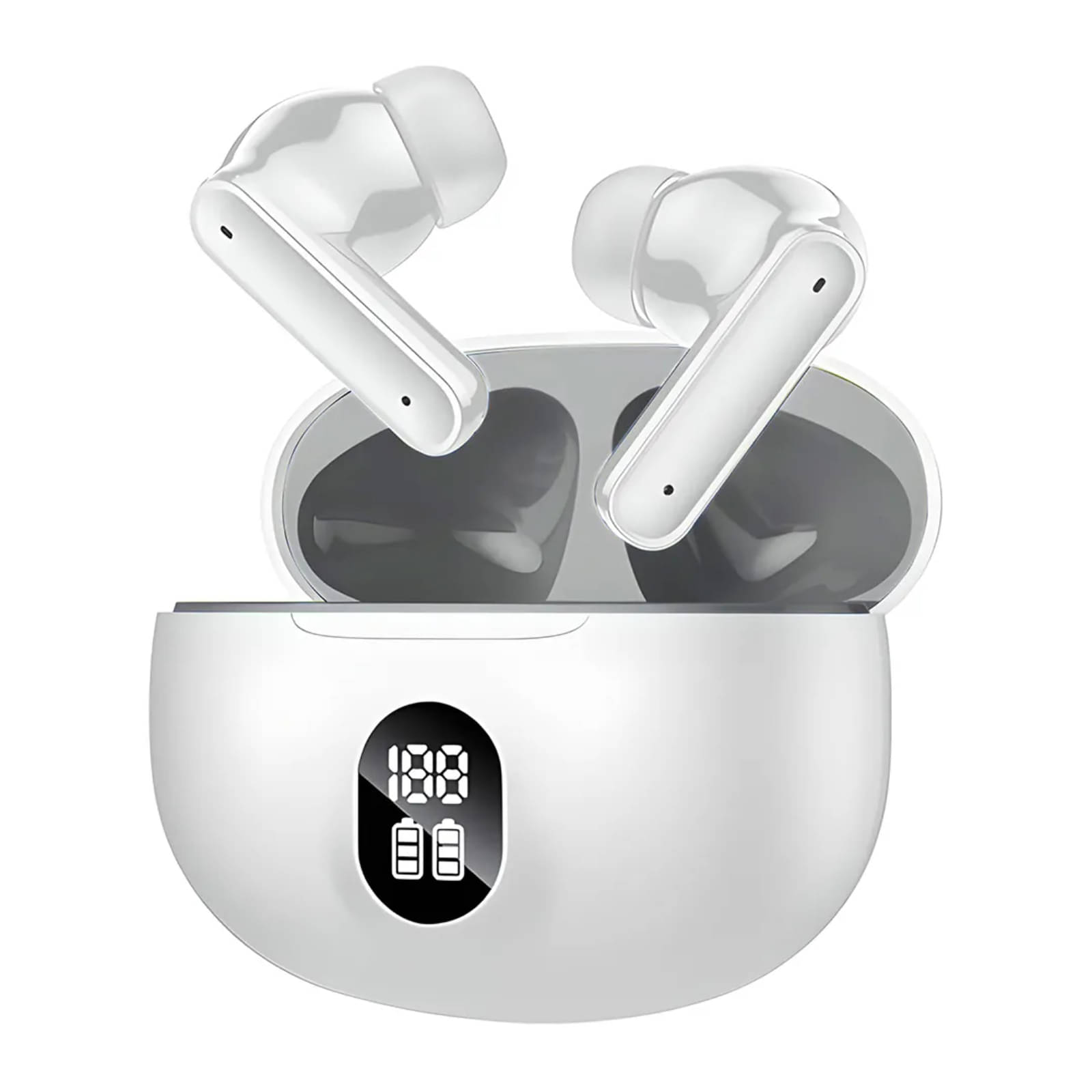     			VEhop YO YO PODS Bluetooth True Wireless (TWS) In Ear 36 Hours Playback Low Latency,Powerfull bass IPX4(Splash & Sweat Proof) White