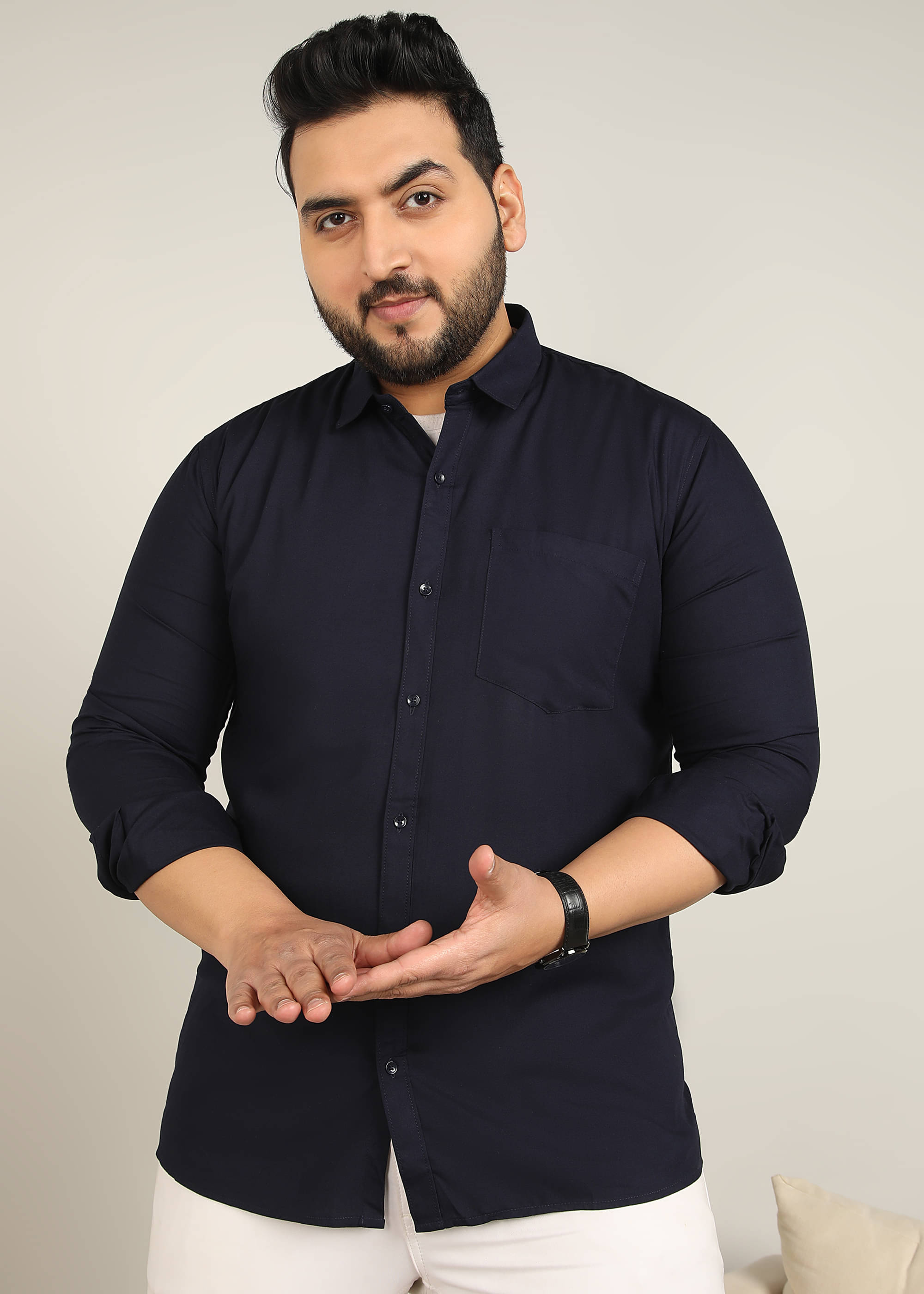     			adwynpeter 100% Cotton Regular Fit Solids Full Sleeves Men's Casual Shirt - Blue ( Pack of 1 )