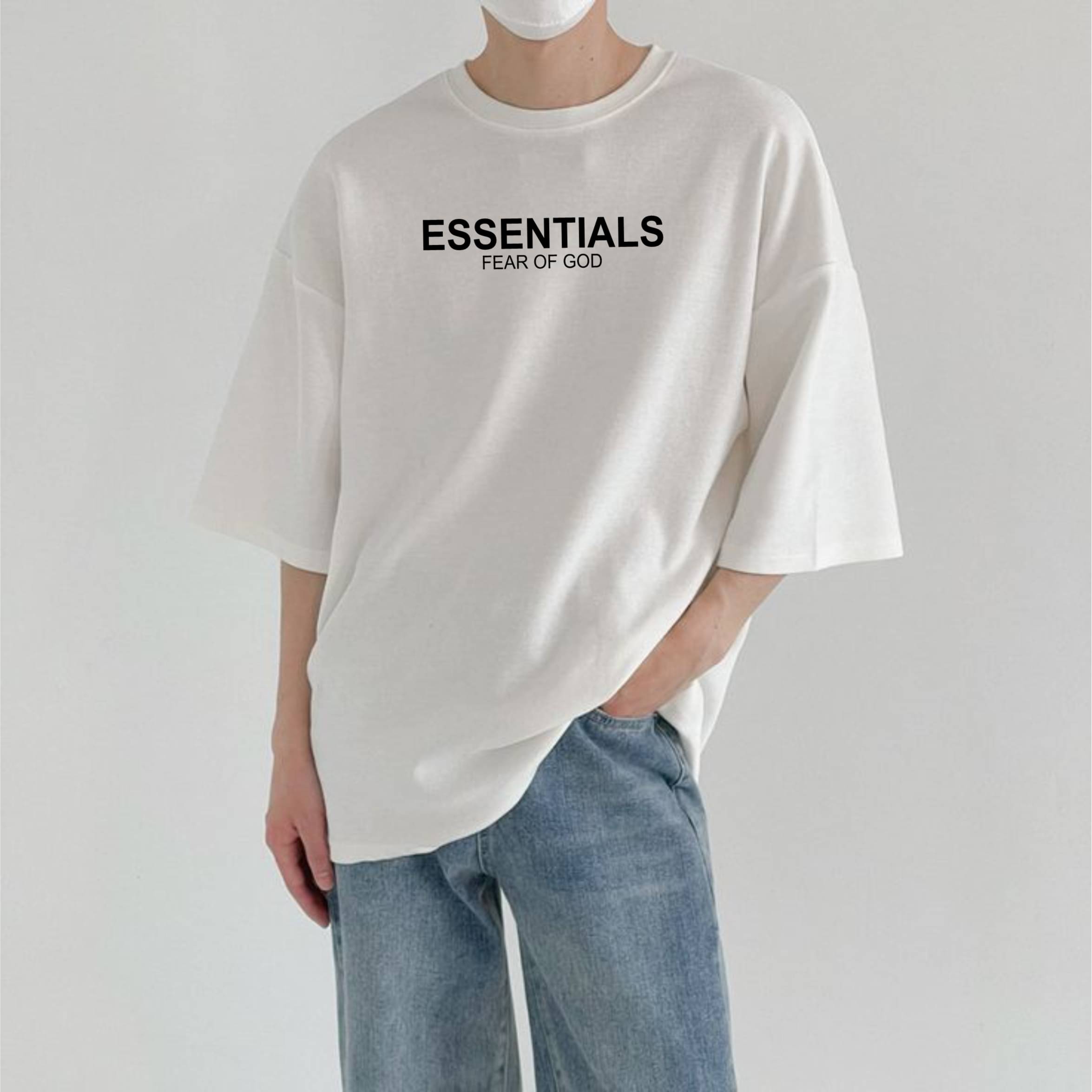 ekadravin Cotton Oversized Fit Printed 3/4th Sleeves Men's Round T-Shirt - White ( Pack of 1 )     			ekadravin Cotton Oversized Fit Printed 3/4th Sleeves Men's Round T-Shirt - White ( Pack of 1 )