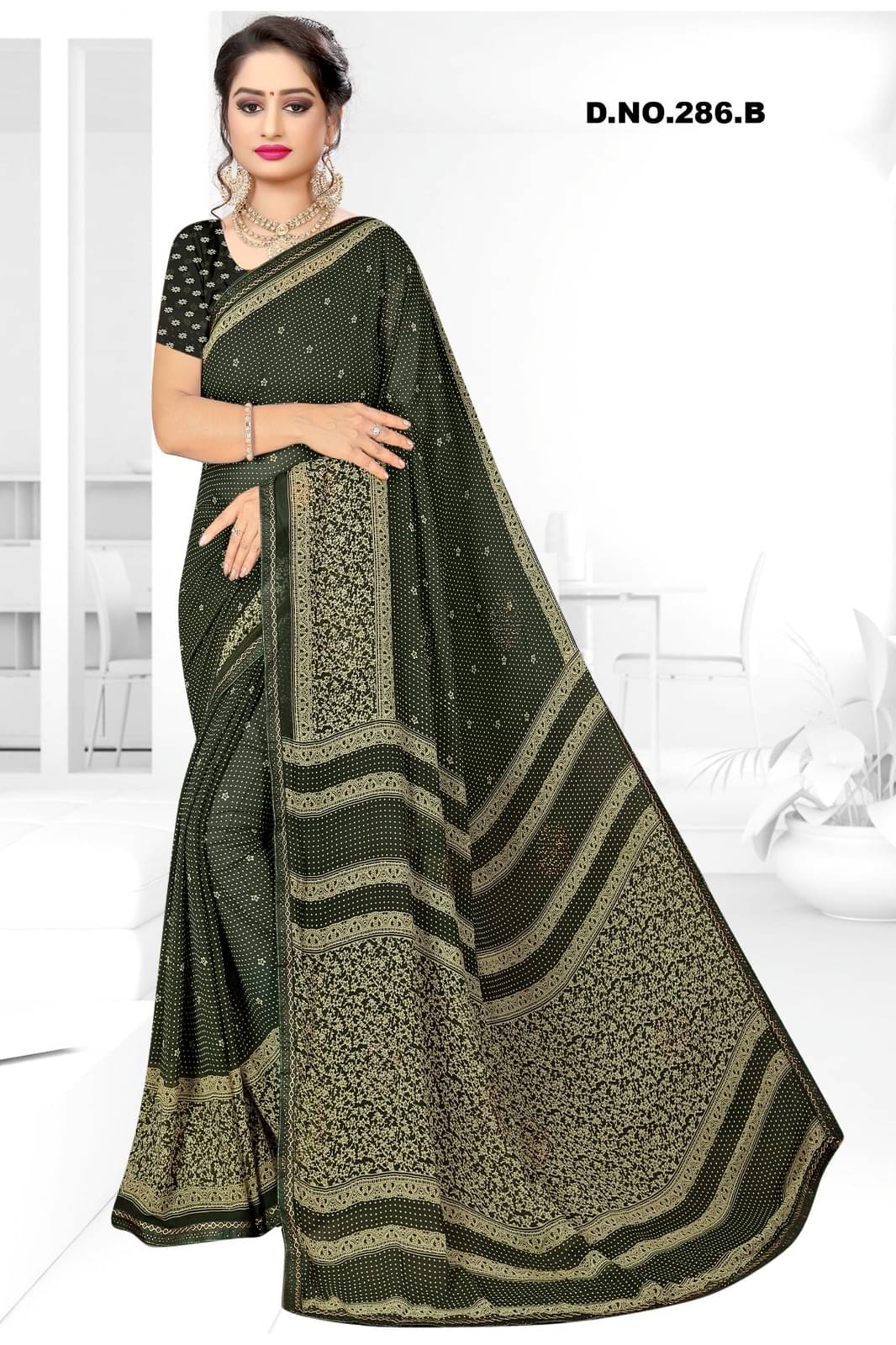     			mahalaxmi fab Banarasi Silk Printed Saree With Unstitched Blouse Piece ( Green )