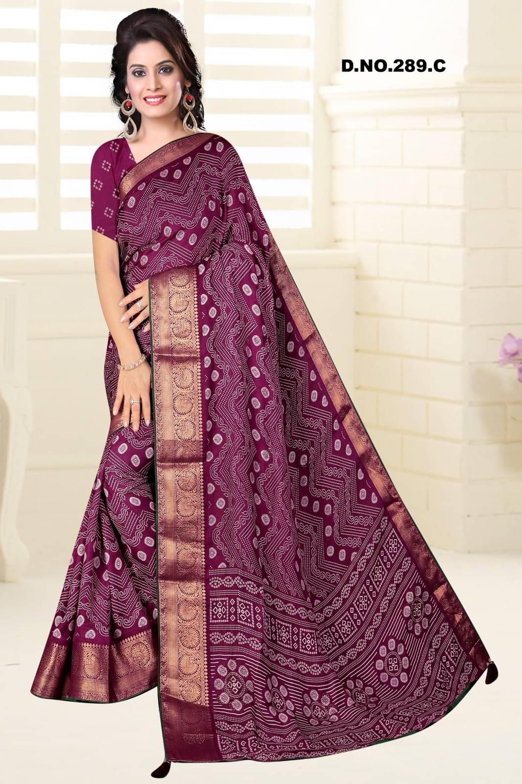 mahalaxmi fab Banarasi Silk Printed Saree With Unstitched Blouse Piece ( Purple ) mahalaxmi fab Banarasi Silk Printed Saree With Unstitched Blouse Piece ( Purple )