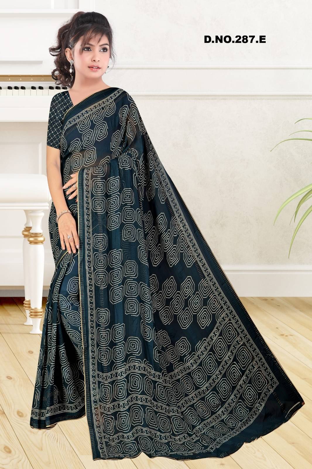     			mahalaxmi fab Banarasi Silk Printed Saree With Unstitched Blouse Piece ( Blue )