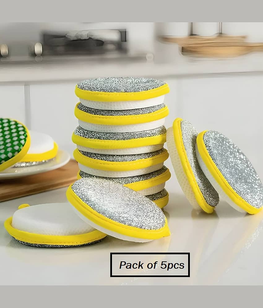2-in-1 Dishwashing Scrub & Sponge for Kitchen (Pack of 5) - Body Care - Loofah and Other Tools | Buy online on ZillyBuy