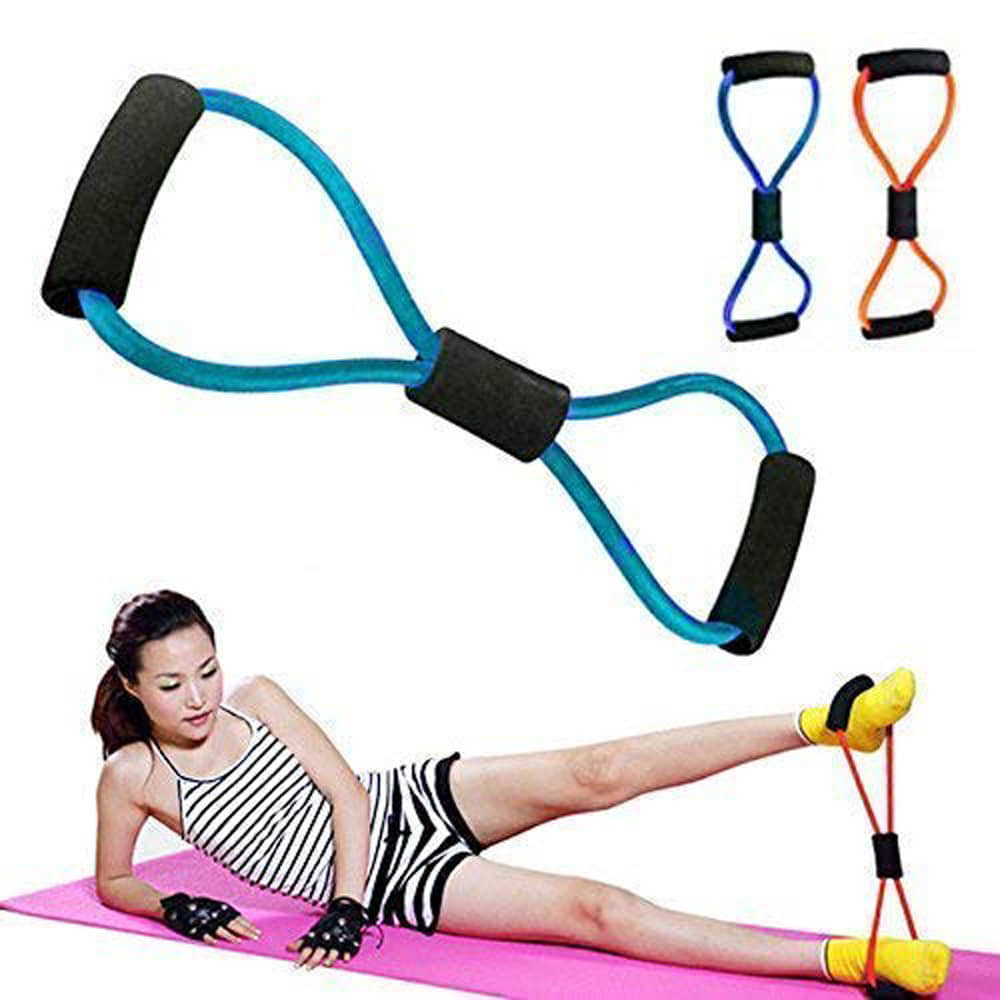 2 PC Yoga Resistance Tube Chest Expander Rope Workout Pulling Exerciser Fitness Exercise Tube - Sports and Fitness Equipment | Buy online on ZillyBuy