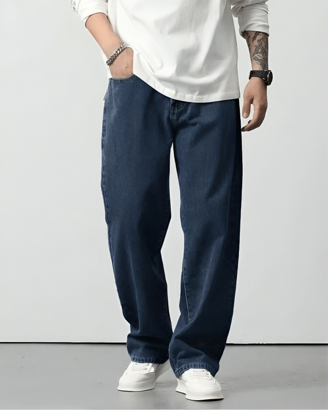 ARBIA FUNKI Relaxed Distressed Men's Jeans - Dark Blue ( Pack of 1 ) ARBIA FUNKI Relaxed Distressed Men's Jeans - Dark Blue ( Pack of 1 )