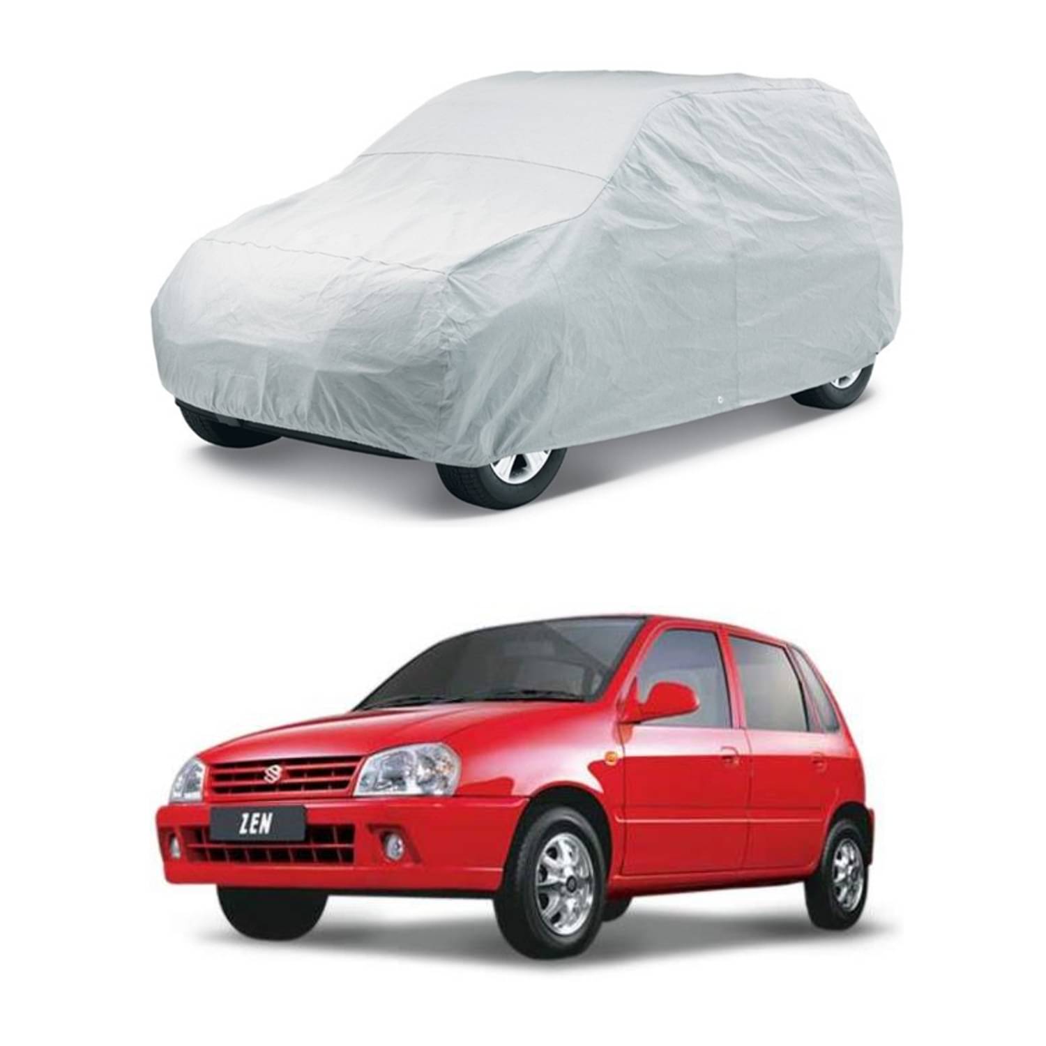     			AutoRetail Car Body Cover for Maruti Suzuki Zen Without Mirror Pocket ( Pack of 1 ) , Silver