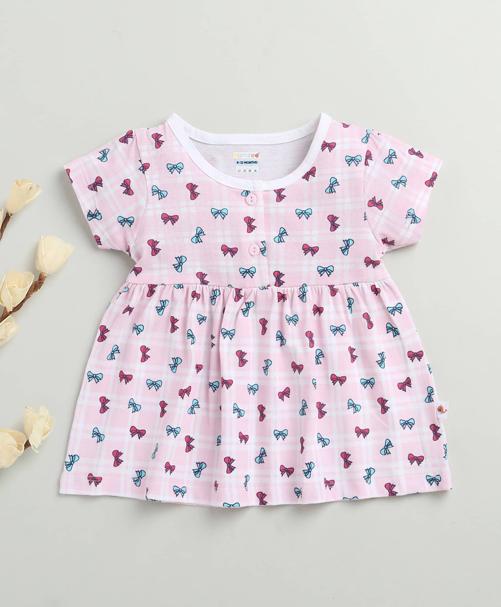     			BUMZEE Pack of 1 Baby Girls Cotton Dress ( Pink )