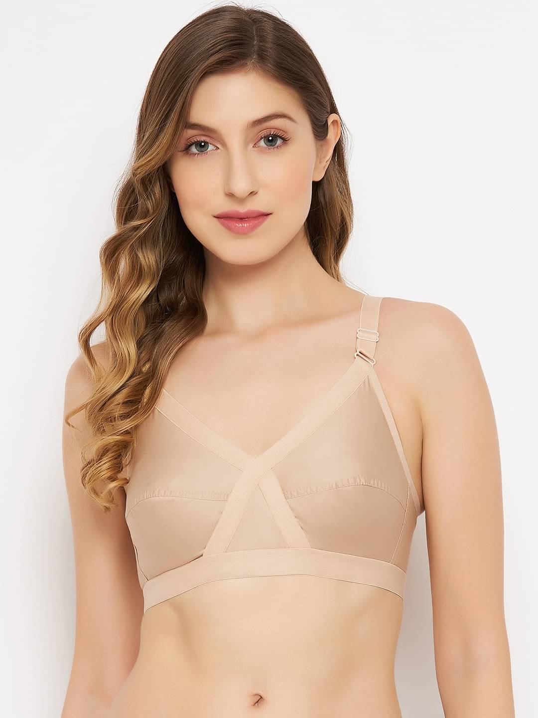 Camey Pack of 1 Cotton Blend Non Padded Everyday Bra For Women ( Beige ) Camey Pack of 1 Cotton Blend Non Padded Everyday Bra For Women ( Beige )