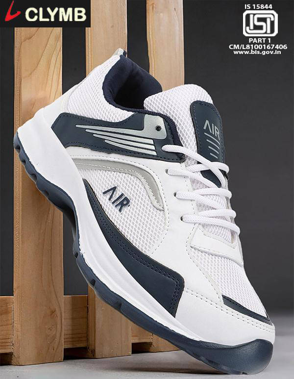 Clymb White Men's Sports Running Shoes Clymb White Men's Sports Running Shoes