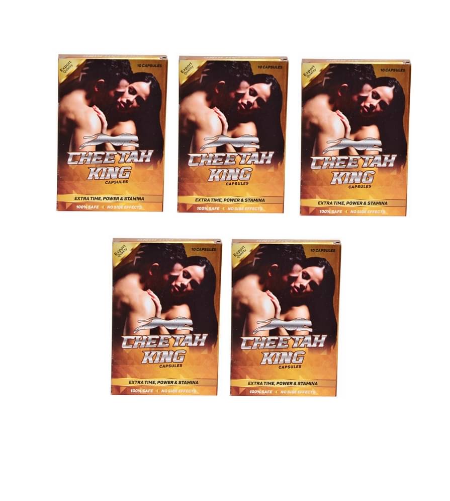 Dr. Chopra Cheetah King Capsule For Extra Time, Power & Stamina 100%Safe PAck Of 5 Dr. Chopra Cheetah King Capsule For Extra Time, Power & Stamina 100%Safe PAck Of 5