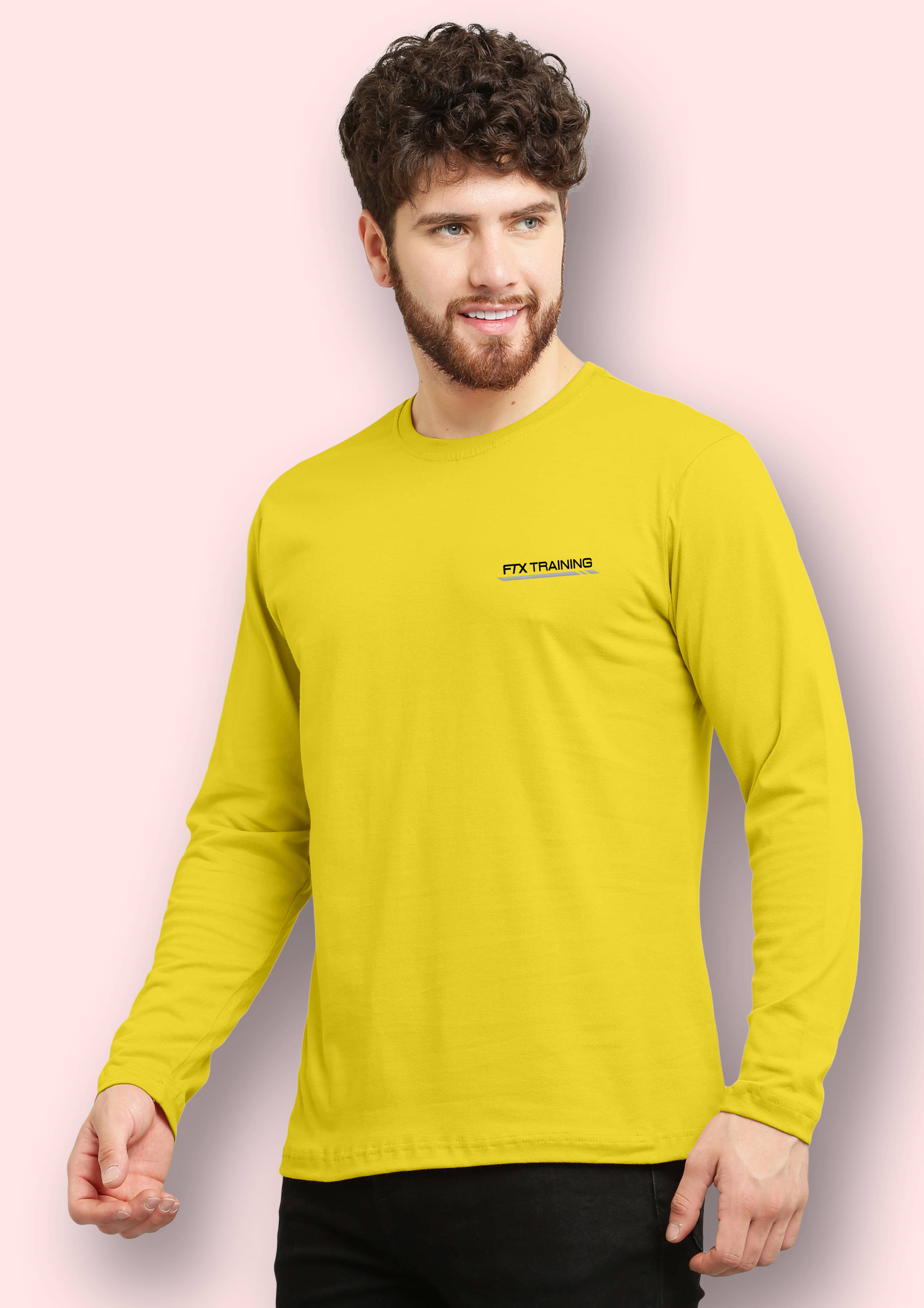 FTX Cotton Blend Regular Fit Solid Full Sleeves Men's Round T-Shirt - Yellow ( Pack of 1 ) FTX Cotton Blend Regular Fit Solid Full Sleeves Men's Round T-Shirt - Yellow ( Pack of 1 )