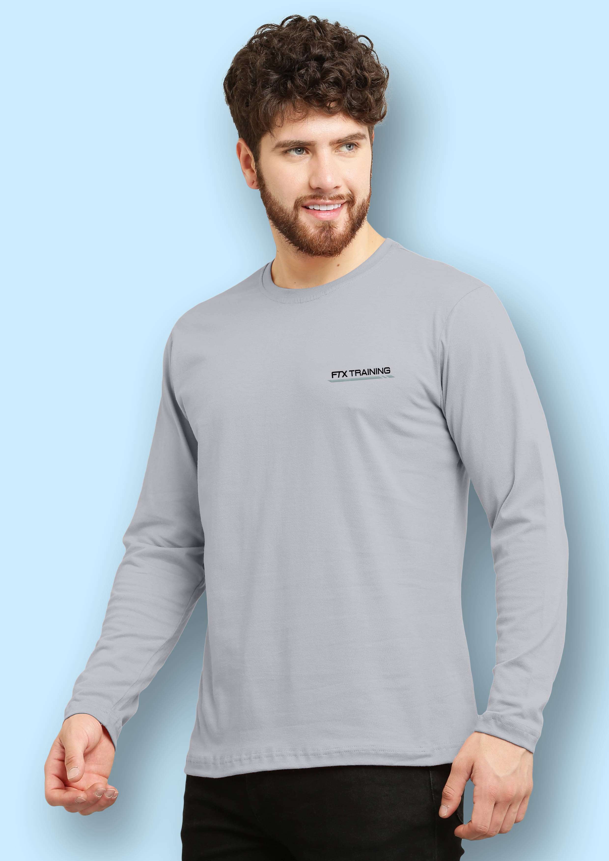 FTX Cotton Blend Regular Fit Solid Full Sleeves Men's Round T-Shirt - Light Grey ( Pack of 1 ) FTX Cotton Blend Regular Fit Solid Full Sleeves Men's Round T-Shirt - Light Grey ( Pack of 1 )