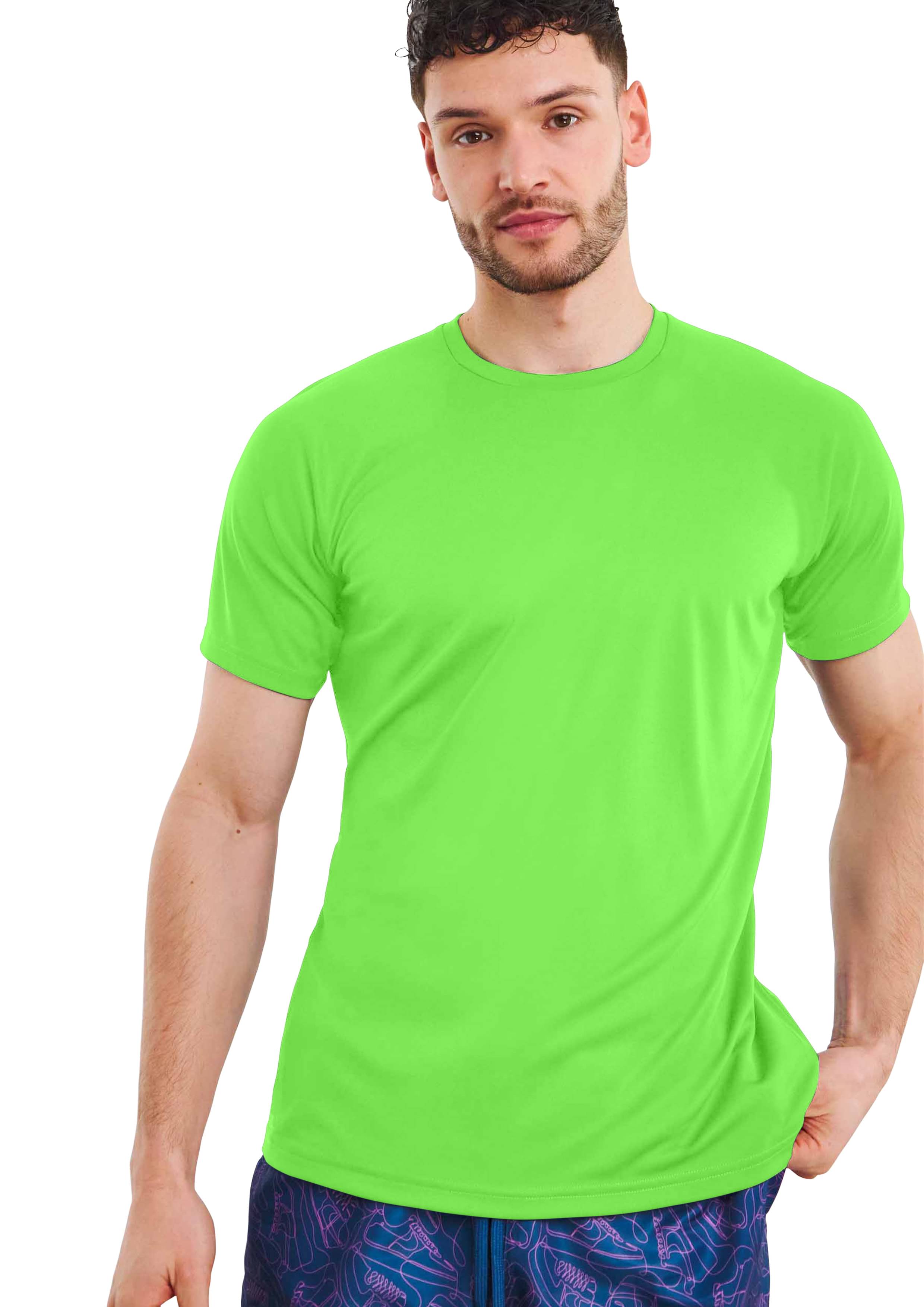 FTX Polyester Regular Fit Solid Half Sleeves Men's Round T-Shirt - Fluorescent Green ( Pack of 1 ) FTX Polyester Regular Fit Solid Half Sleeves Men's Round T-Shirt - Fluorescent Green ( Pack of 1 )