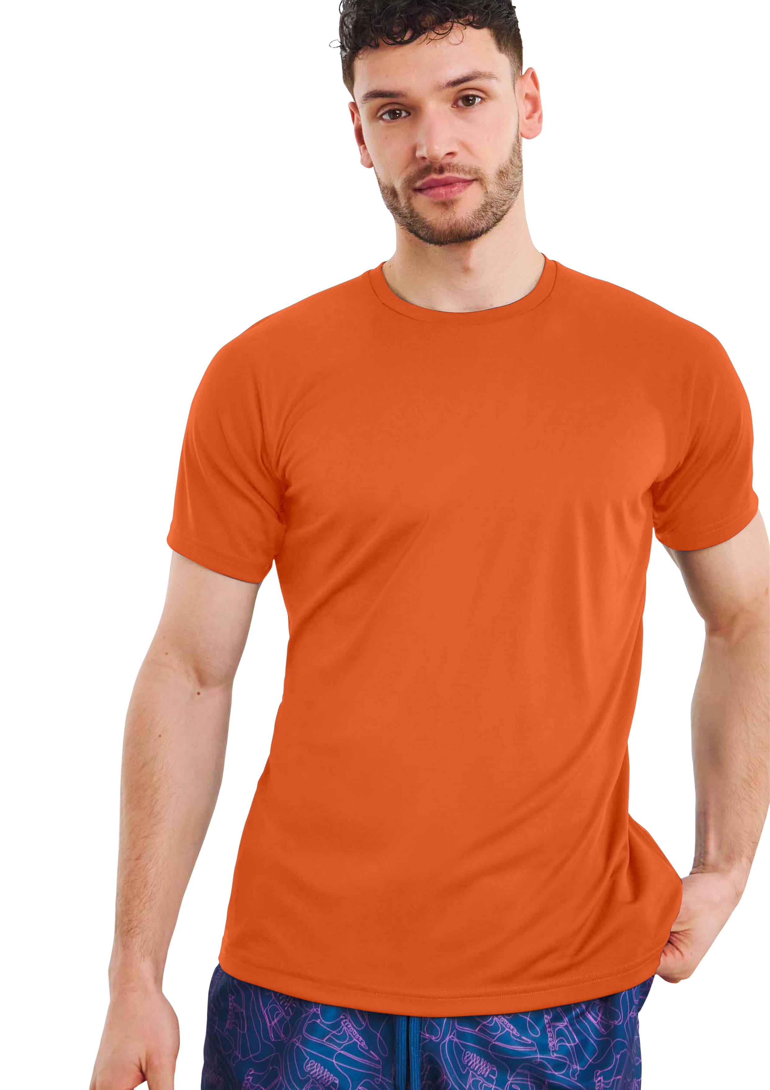 FTX Polyester Regular Fit Solid Half Sleeves Men's Round T-Shirt - Orange ( Pack of 1 ) FTX Polyester Regular Fit Solid Half Sleeves Men's Round T-Shirt - Orange ( Pack of 1 )