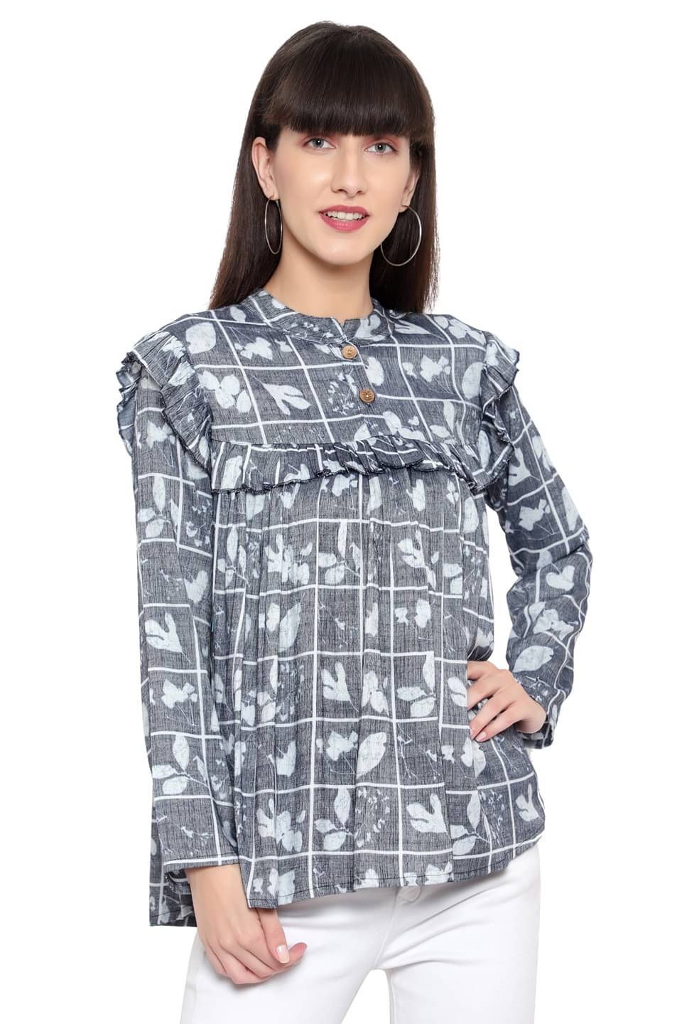     			Flamboyant Women's Viscose Rayon Regular Top ( Off White )