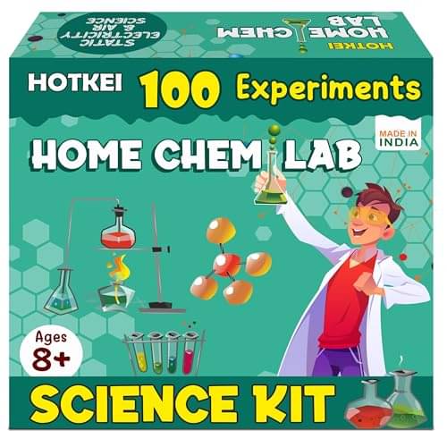     			HOTKEI Educational 100 Science Experiment Kit Games Gift Toys for Kids Boy Girl Ages 8 10 12 15 Year STEM Scientific Lab Kit Project Toy Birthday Gifts for Boys Girls Home Chem Lab Toy Science Kit
