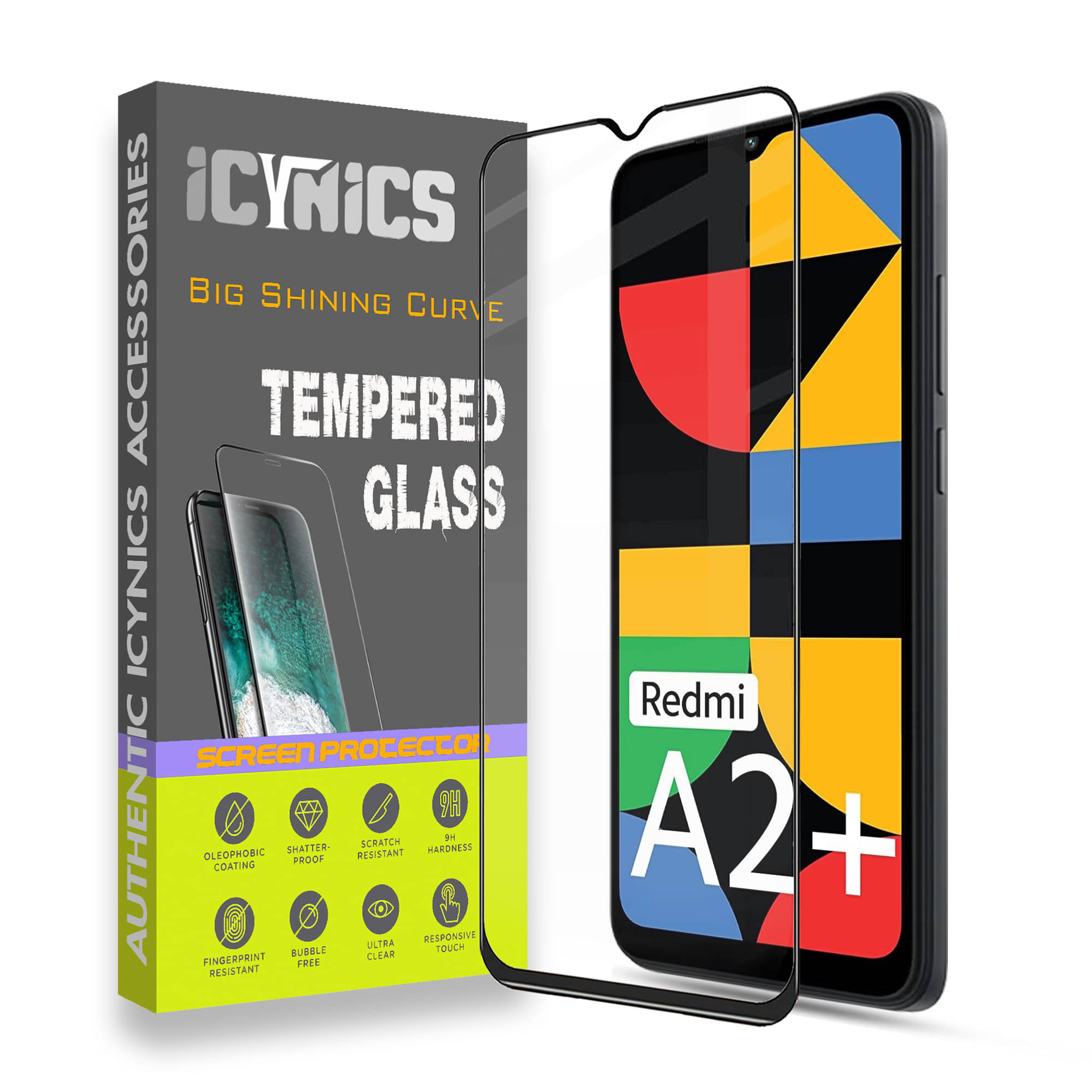     			Icynics Tempered Glass Compatible For Redmi A2+ ( Pack of 1 )
