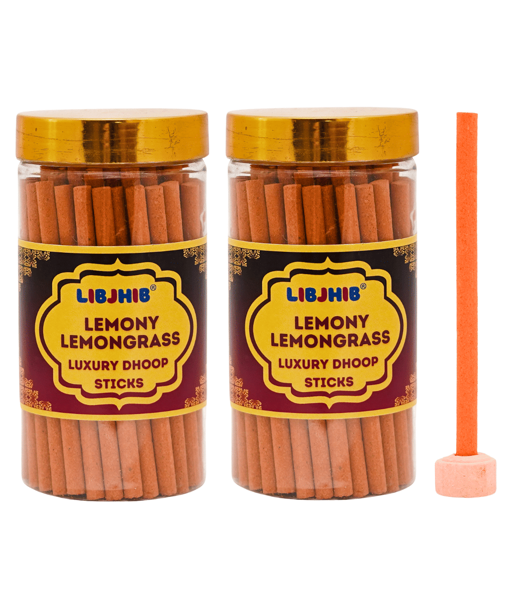     			Libjhib Incense Dhoop Sticks Lemongrass 120 gm ( Pack of 2 )