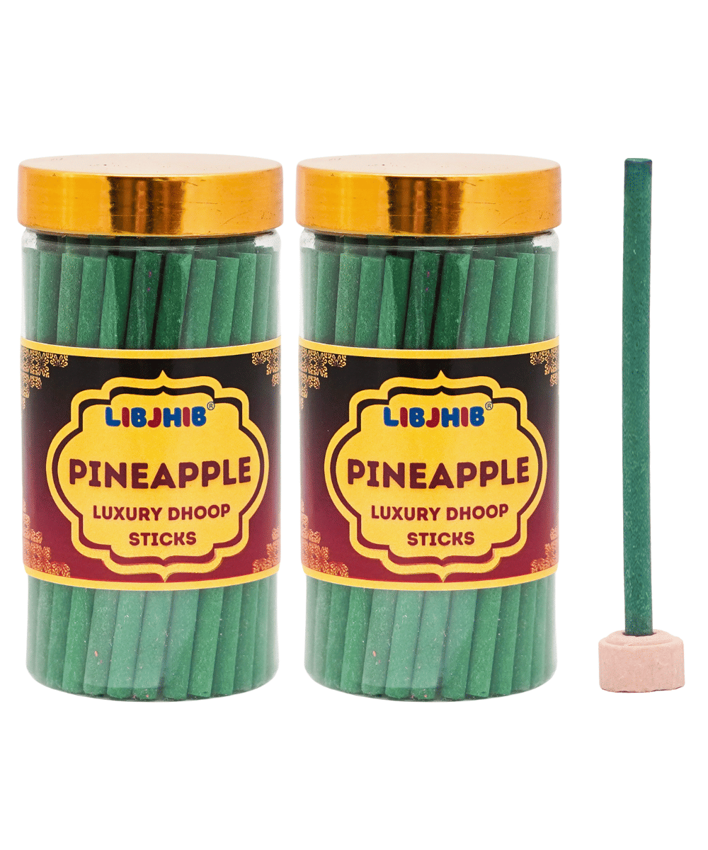     			Libjhib Incense Dhoop Sticks Pineapple 120 gm ( Pack of 2 )