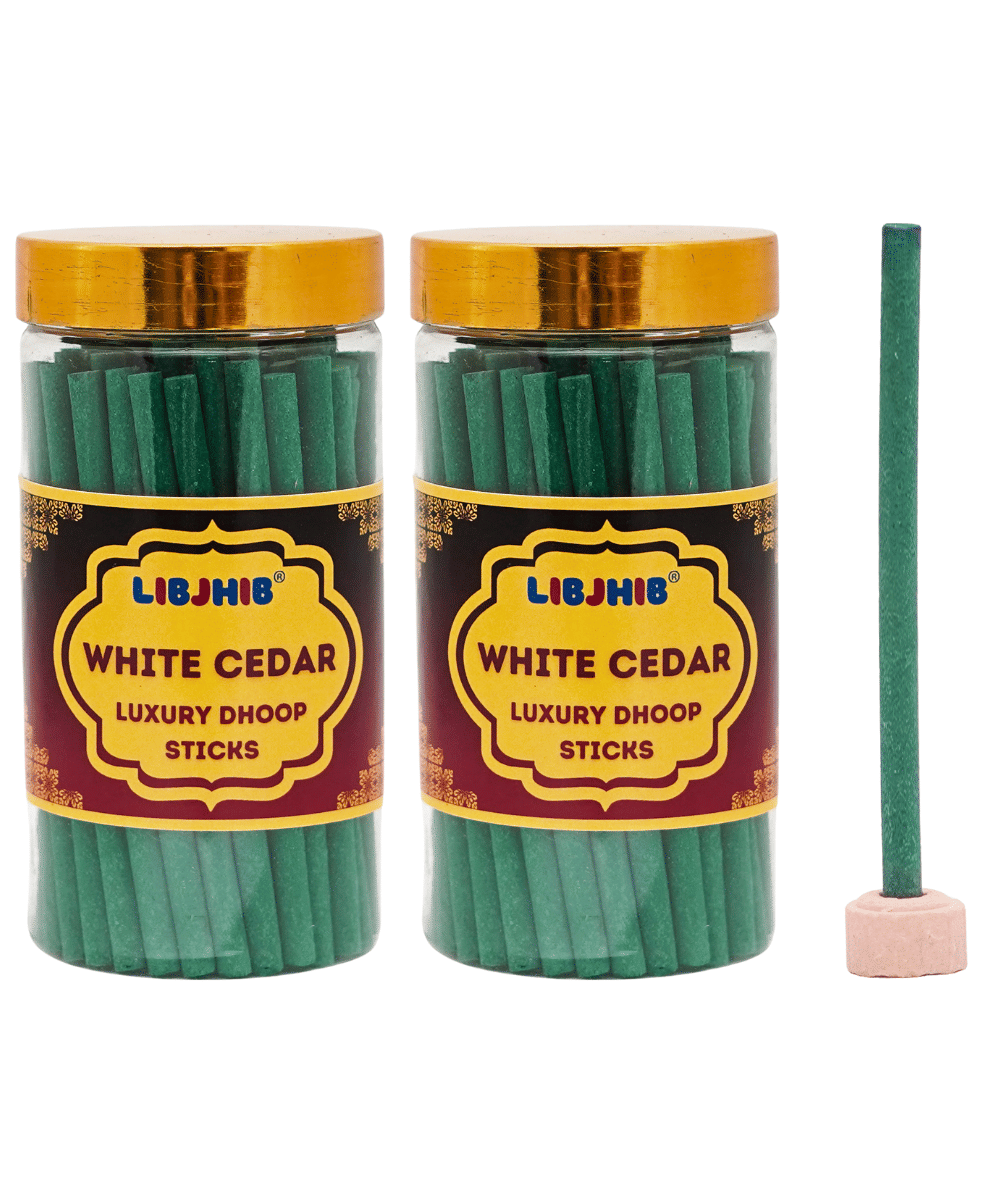     			Libjhib Incense Dhoop Sticks White Cedar 120 gm ( Pack of 2 )