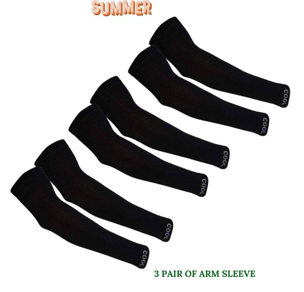 MANSUDH Black Solid Riding Sleeves ( Set of 3 ) MANSUDH Black Solid Riding Sleeves ( Set of 3 )
