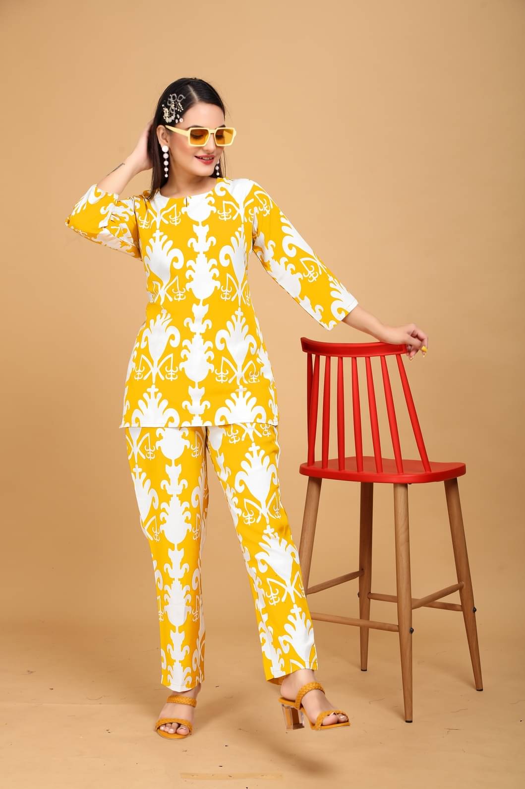 MEHUL TEXTILE / MVC GROUP OF COMPANY Women Kurta Jogger Co-Ord Set ( Pack of 1 , Yellow ) MEHUL TEXTILE / MVC GROUP OF COMPANY Women Kurta Jogger Co-Ord Set ( Pack of 1 , Yellow )