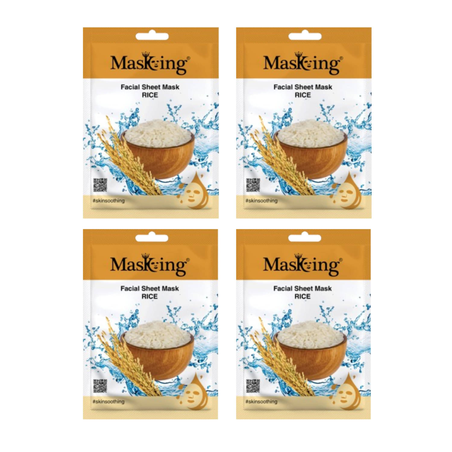     			Masking - Fairness Sheet Mask for Combination Skin ( Pack of 4 )