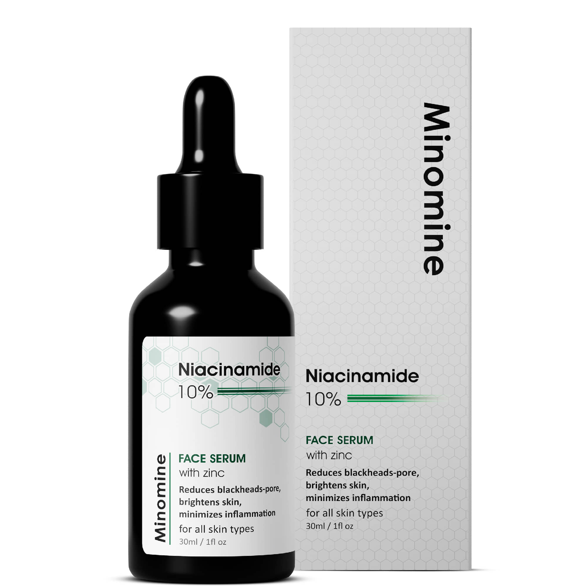 Minomine Face Serum Niacinamide Skin Inflammation Removal For All Skin Type ( Pack of 1 )