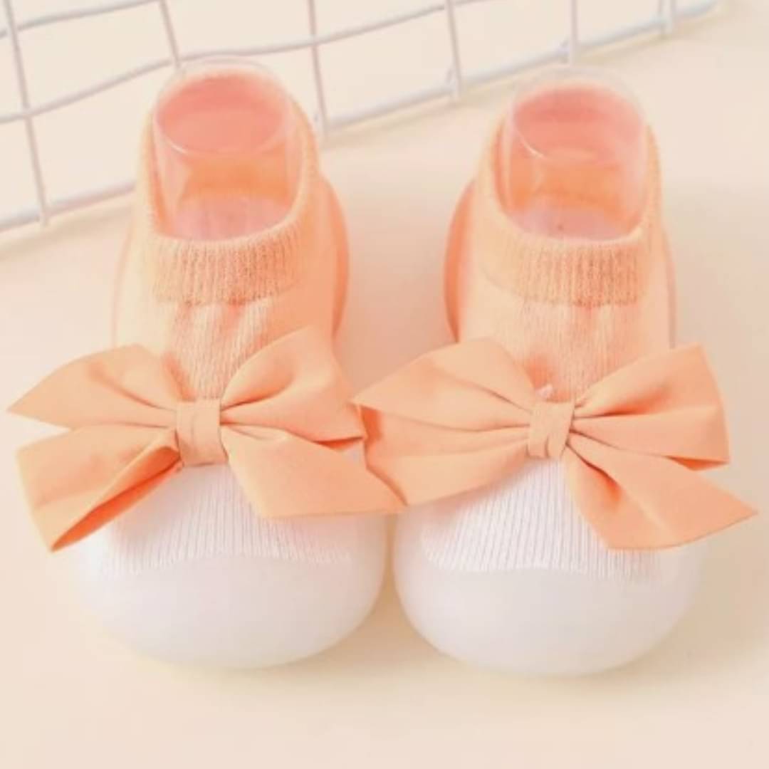     			Neska Moda - Orange Booties For Baby Girl 12-18 Months ( Pack of 1 )