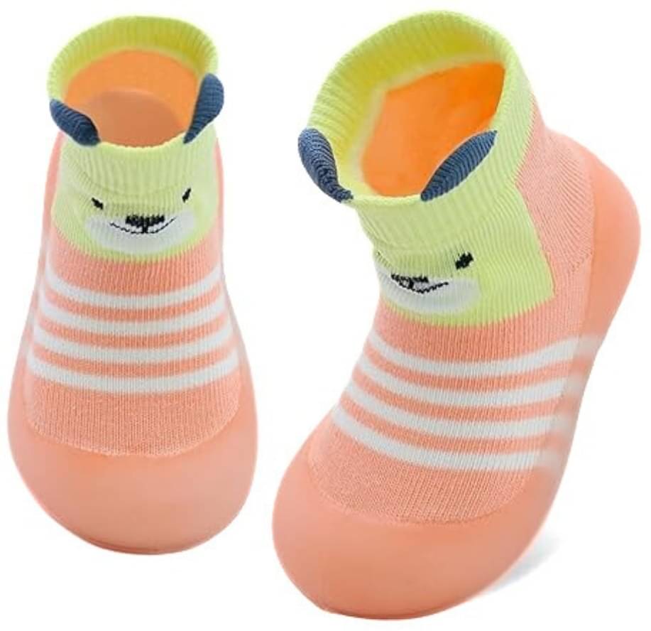     			Neska Moda - Peach Booties For Baby Boy & Baby Girl 12-18 Months ( Pack of 1 )