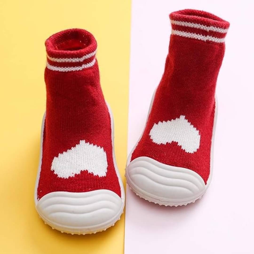     			Neska Moda - Red Booties For Baby Boy & Baby Girl 12-18 Months ( Pack of 1 )
