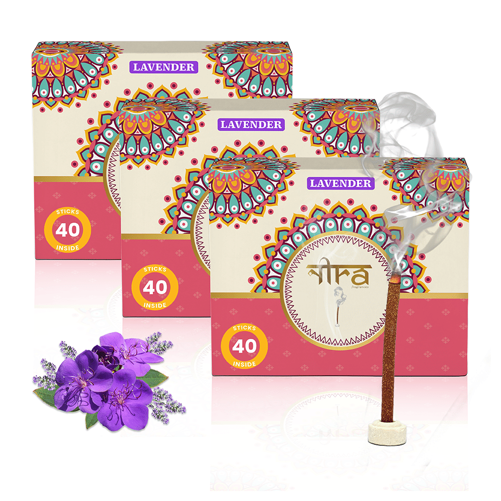     			Nira Fragrances Incense Dhoop Sticks Lavender 120 Pieces ( Pack of 3 )