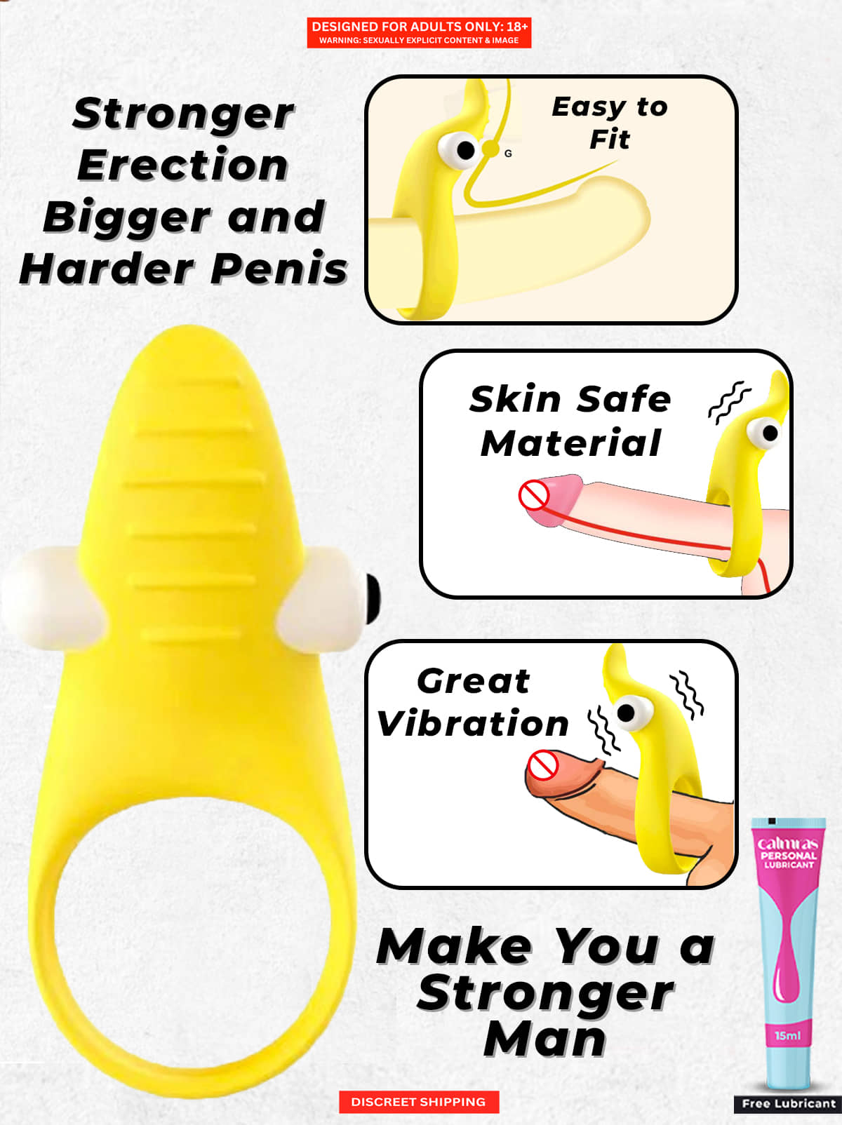 P€nis Ring for Clit Stimulation- Low Budget and Easy to Carry 3.5inch Length, | Waterproof | Strong Vibrating Unis*x Cock Ring