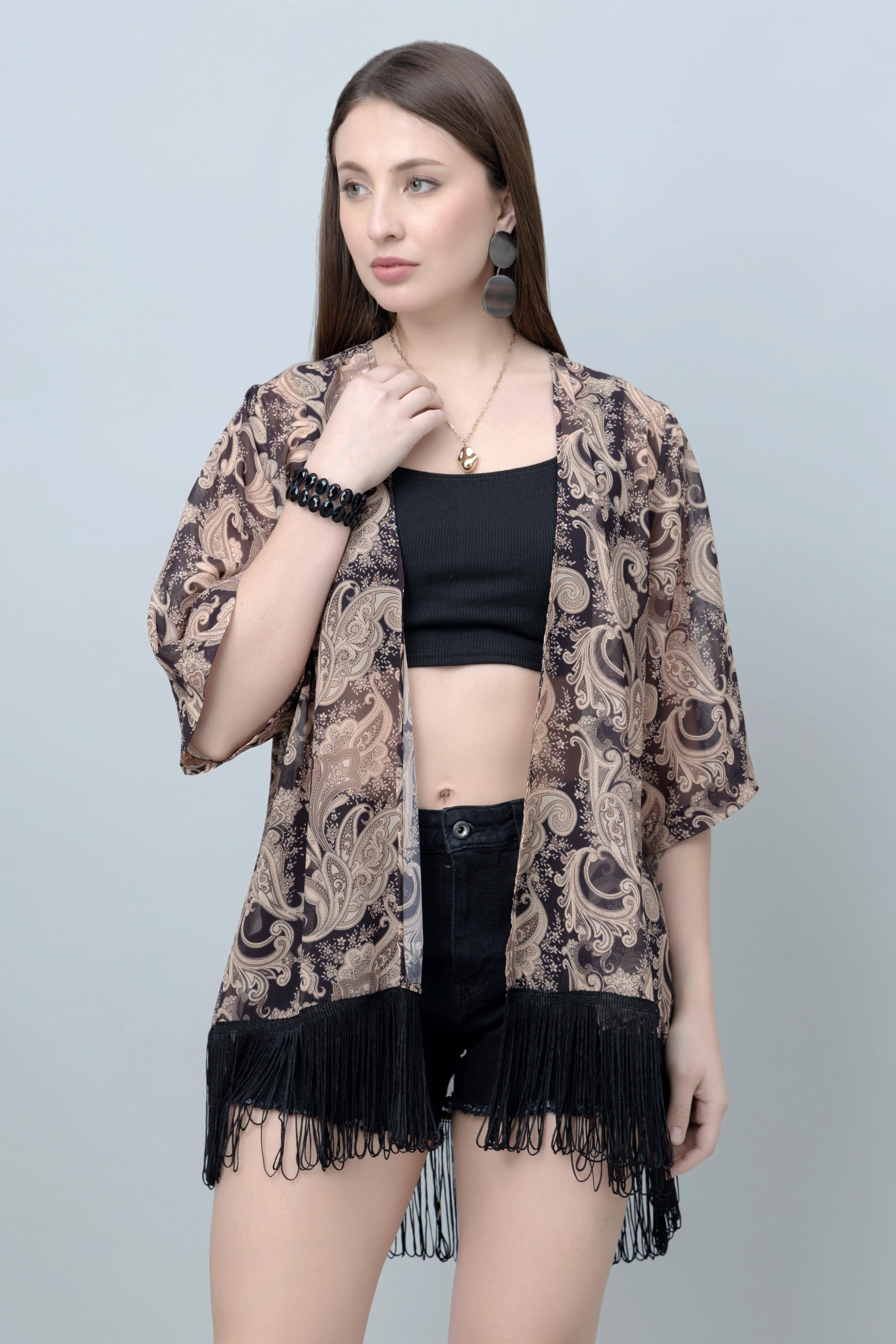 Purys Women's Georgette Regular Top ( Black )     			Purys Women's Georgette Regular Top ( Black )